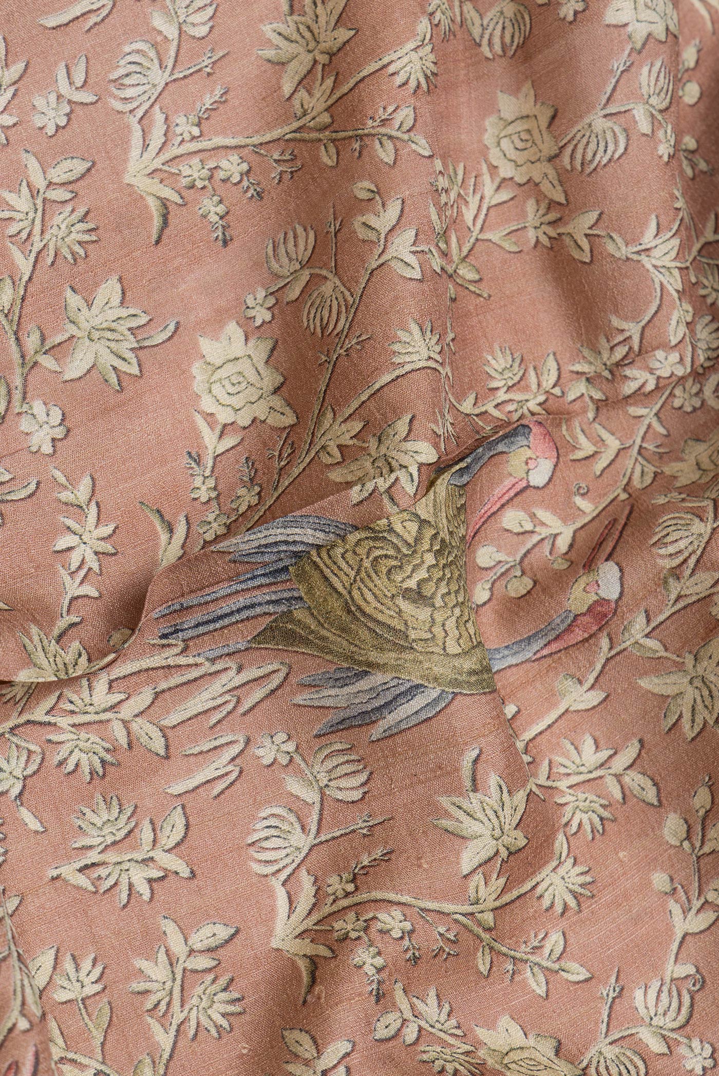 Brown Tussar Silk Saree - Image 2