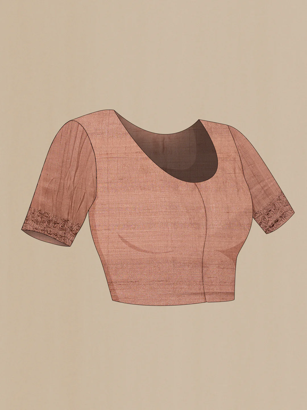 Brown Tussar Silk Saree - Image 4