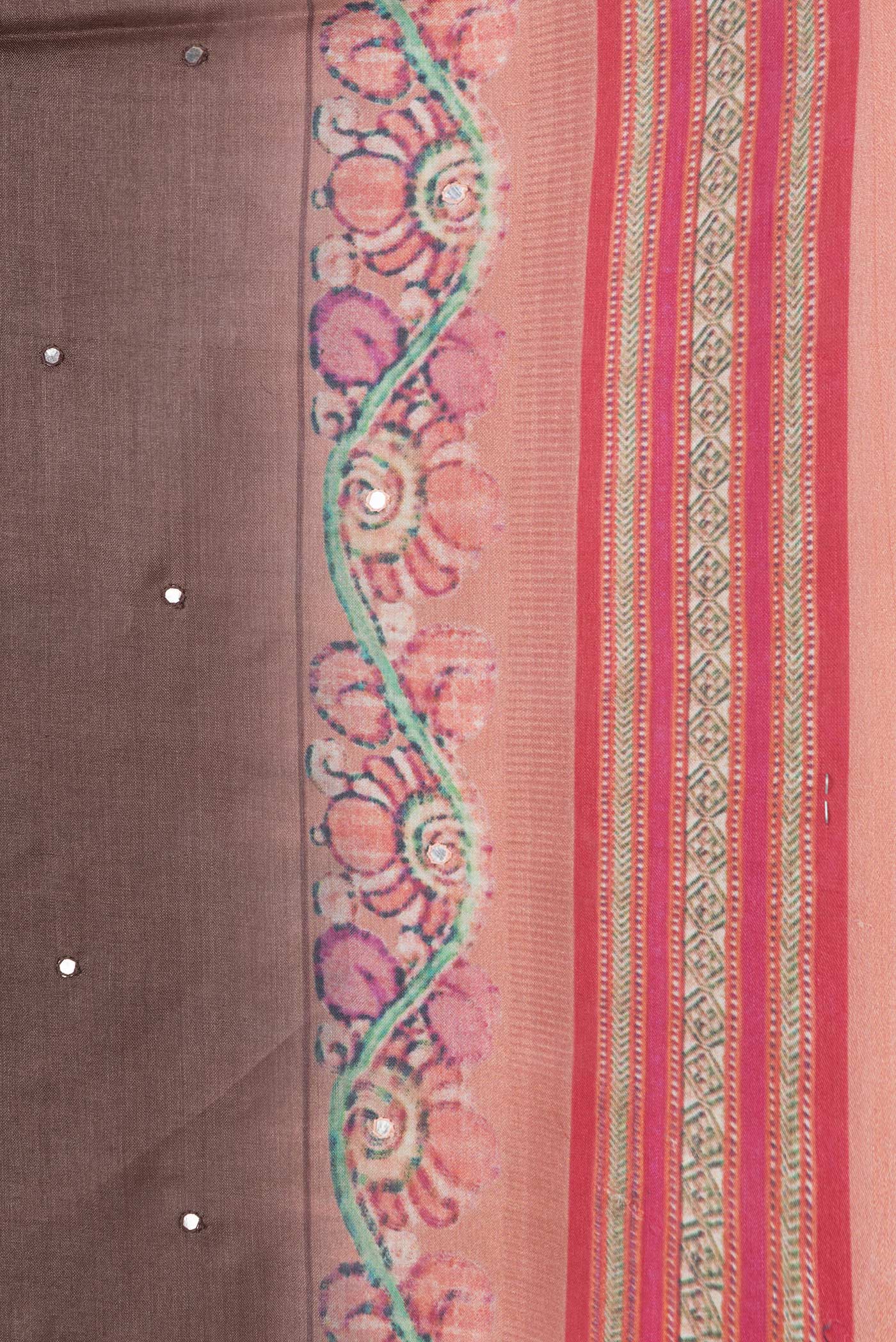 Brown Tussar Silk Saree - Image 3