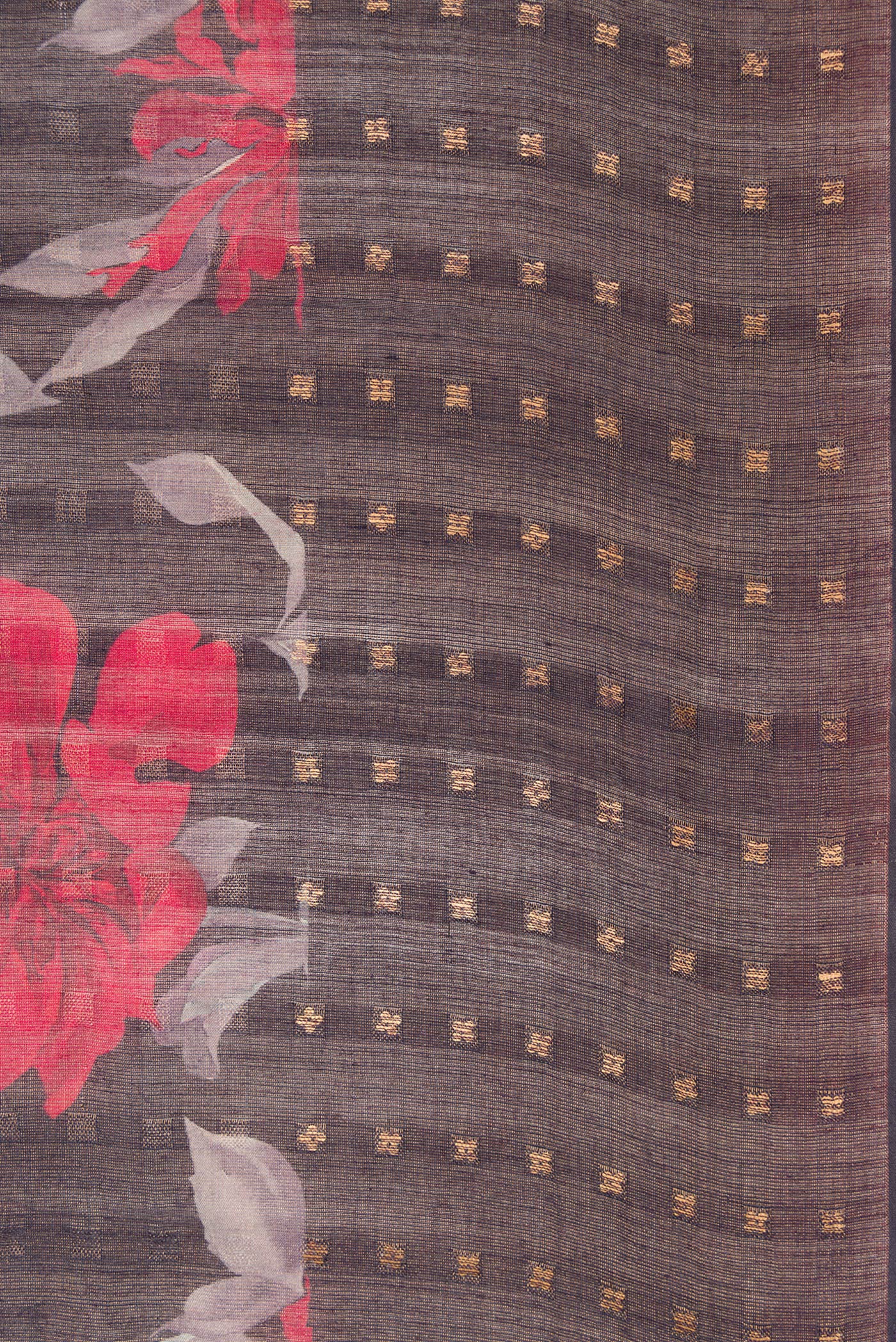 Brown Tussar Silk Saree - Image 3