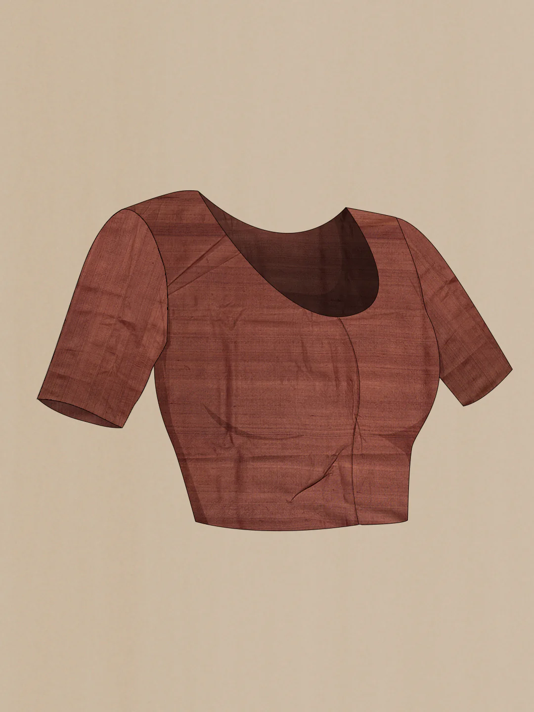 Brown Tussar Silk Saree - Image 4