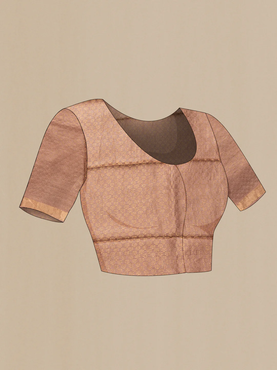 Brown Tussar Silk Saree - Image 4