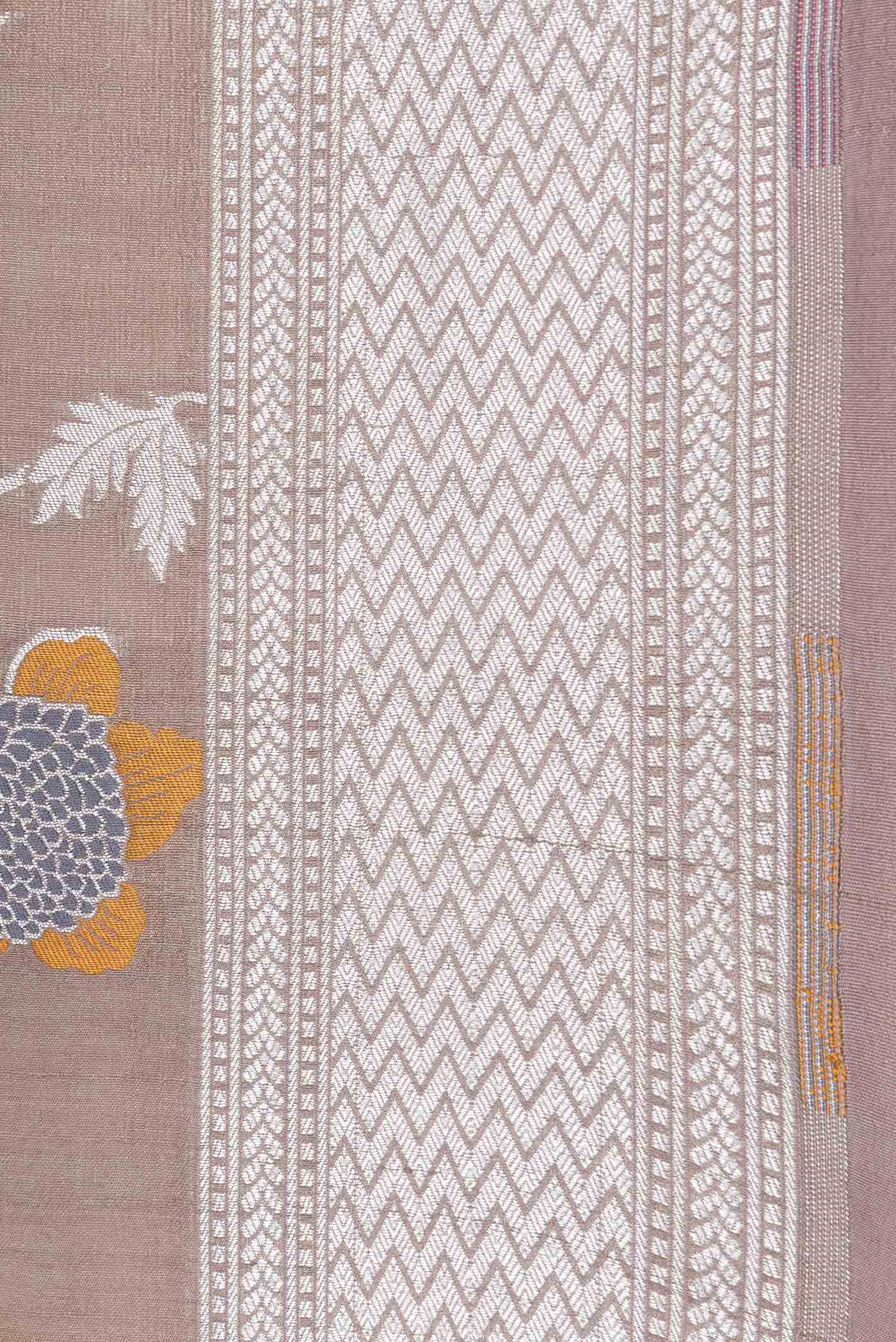 Brown Dual Tone Tussar Silk Saree - Image 3