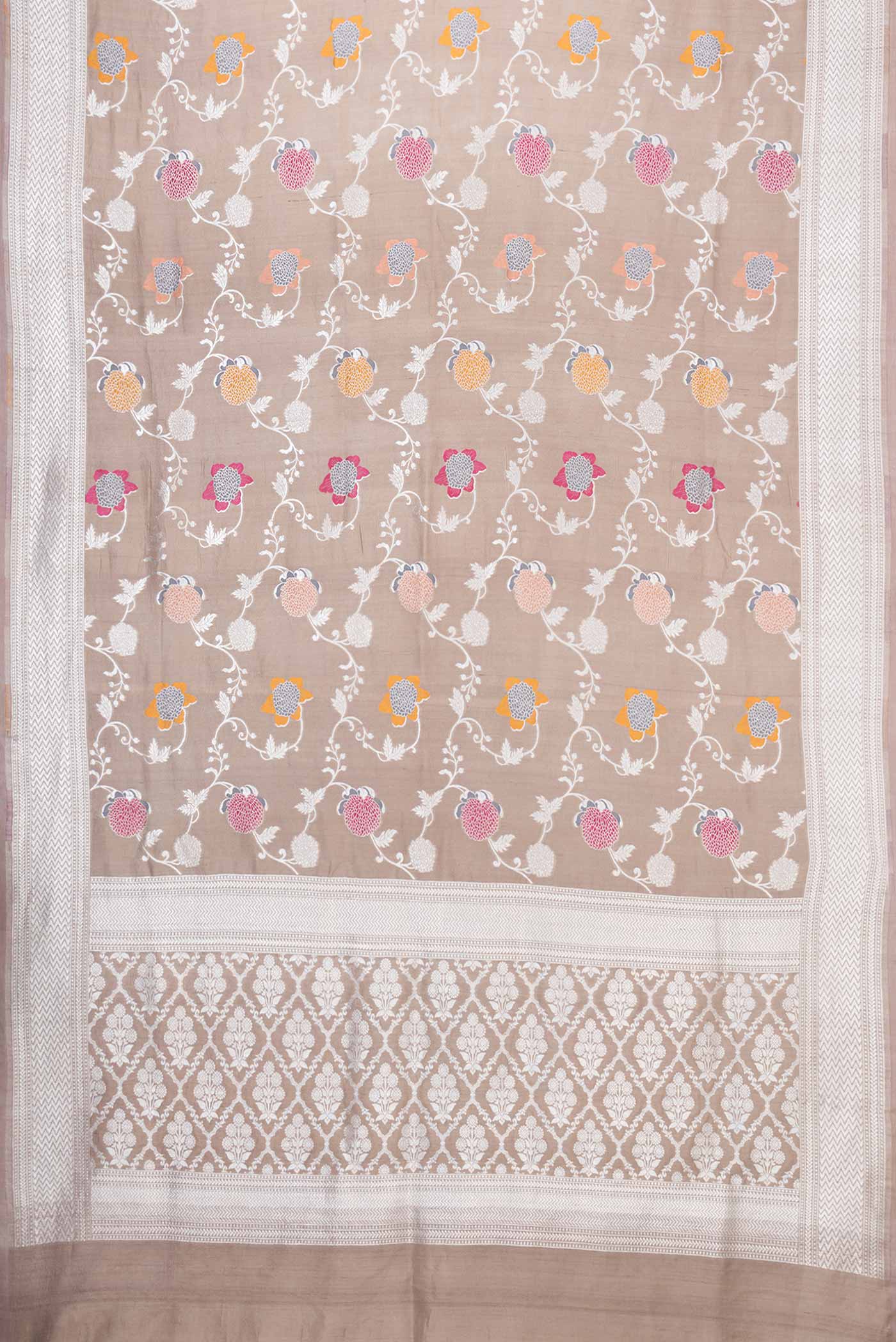 Brown Dual Tone Tussar Silk Saree - Image 6