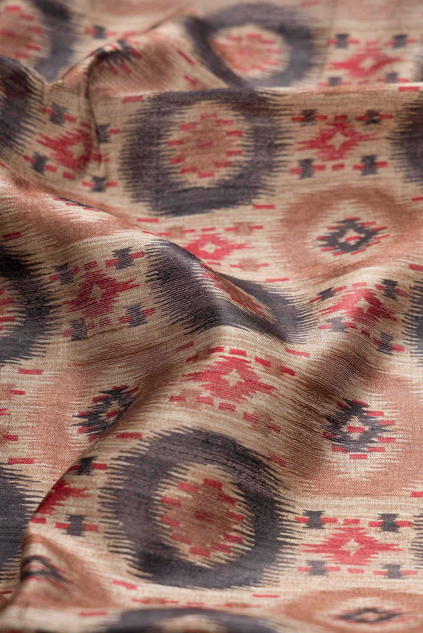 Brown Dual Tone Tussar Silk Saree - Image 2