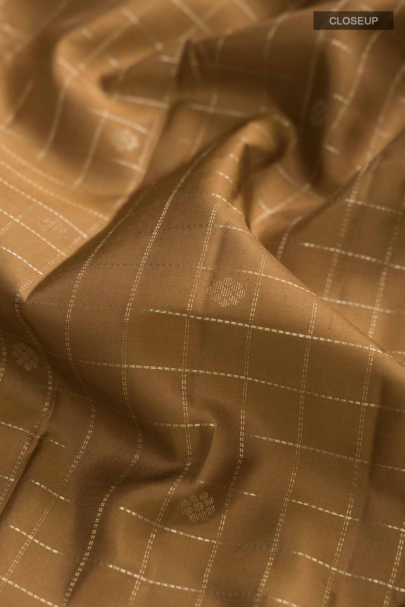 Brown Kanchipuram Silk Saree - Image 2