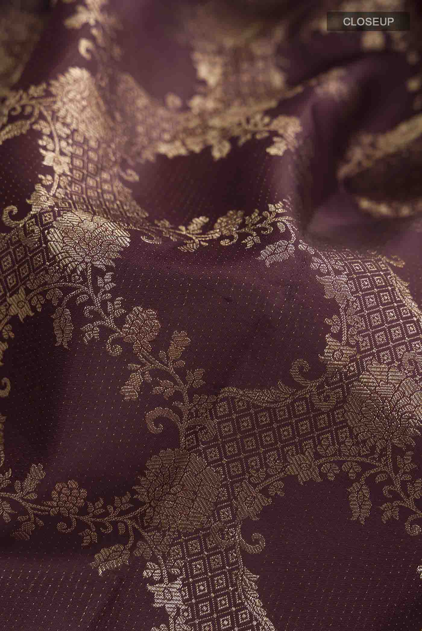 Brown Kanchipuram Silk Saree - Image 2
