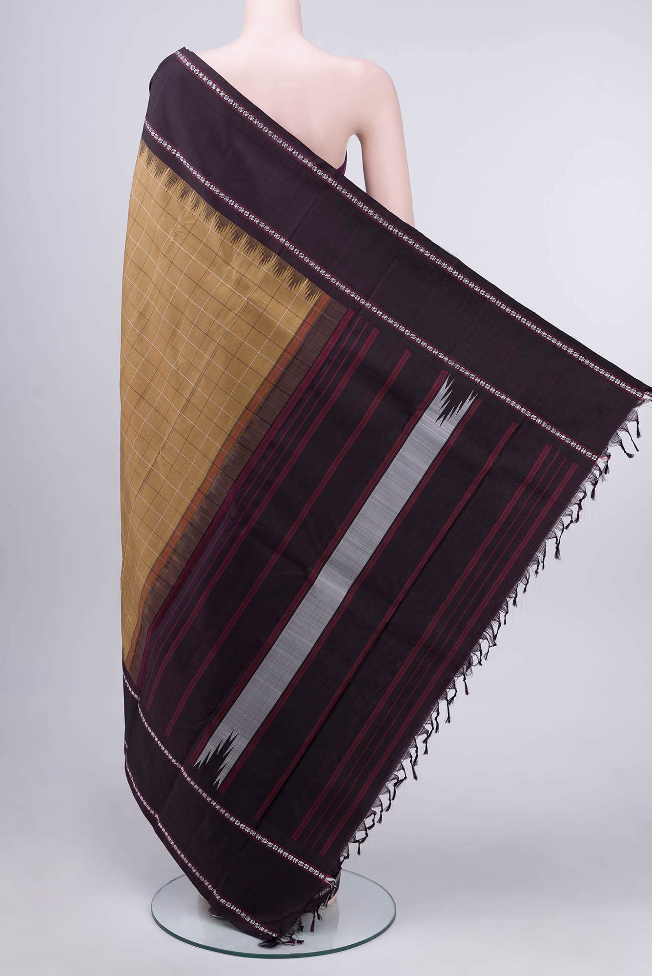 Brown Kanjivaram Silk Saree - Image 2