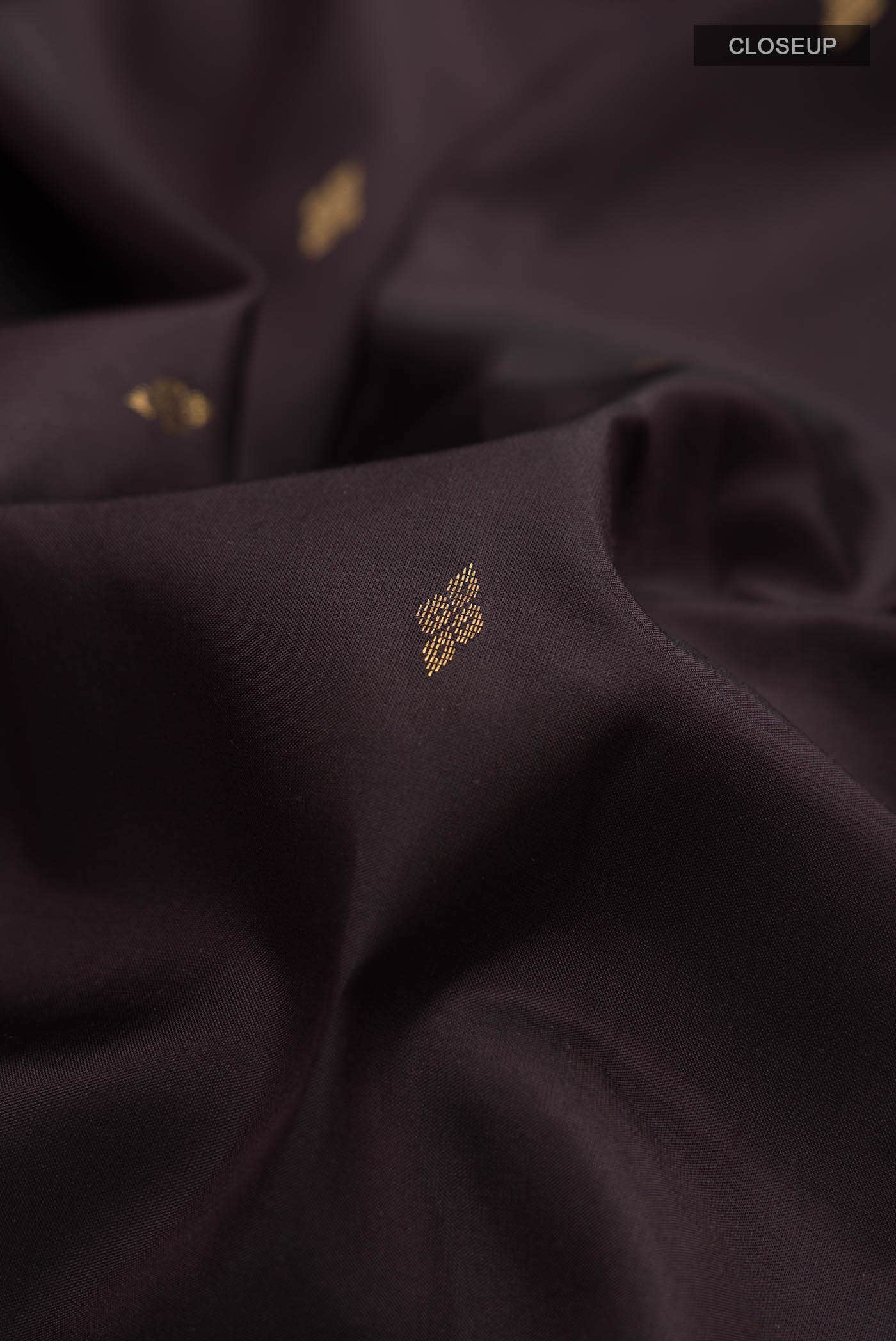 Brown Kanchipuram Silk Saree - Image 3