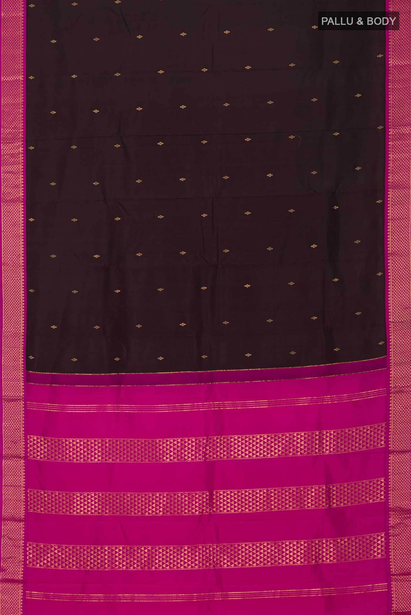 Brown Kanchipuram Silk Saree - Image 4