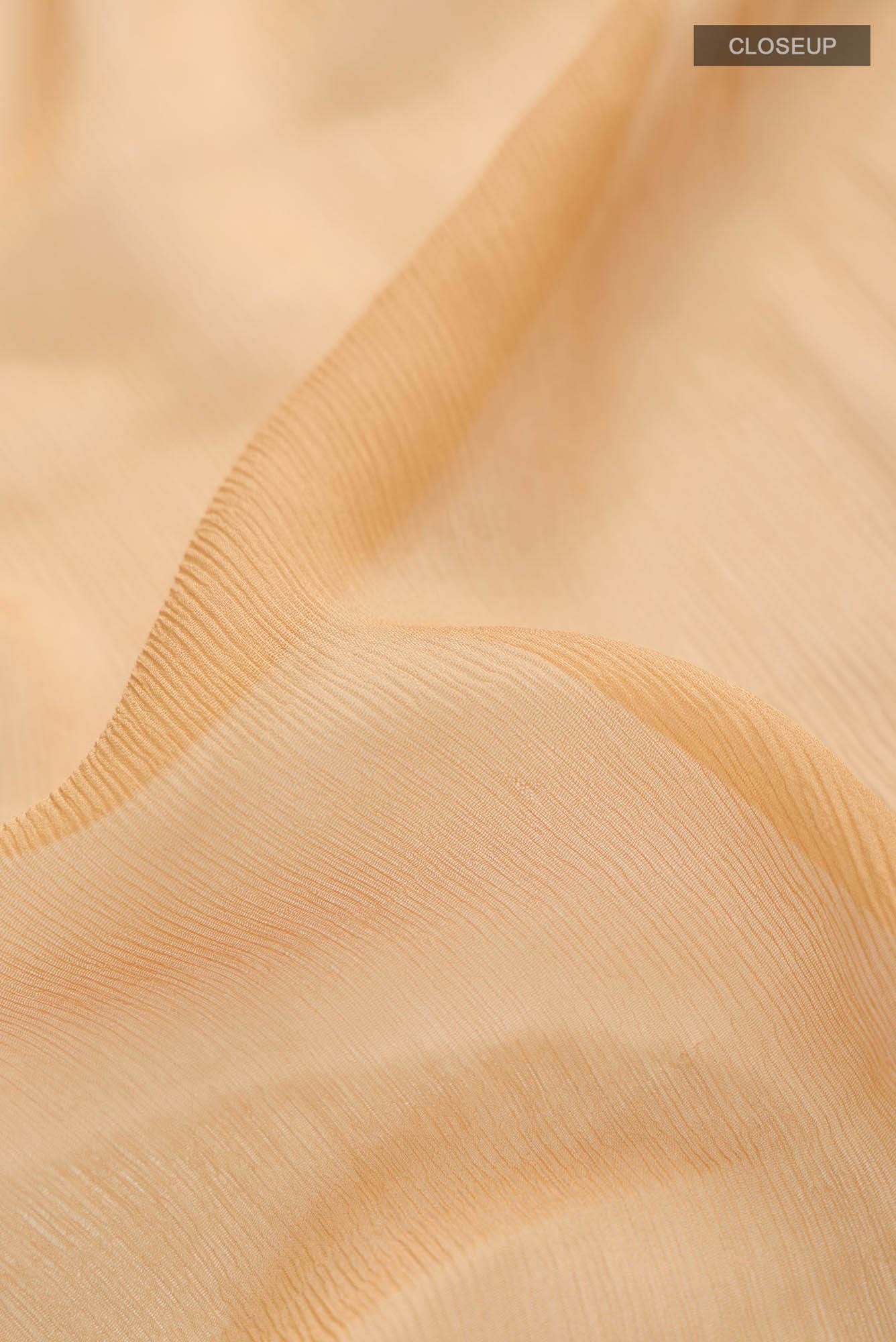 Beige Mysore Chiffon Saree - Image 2