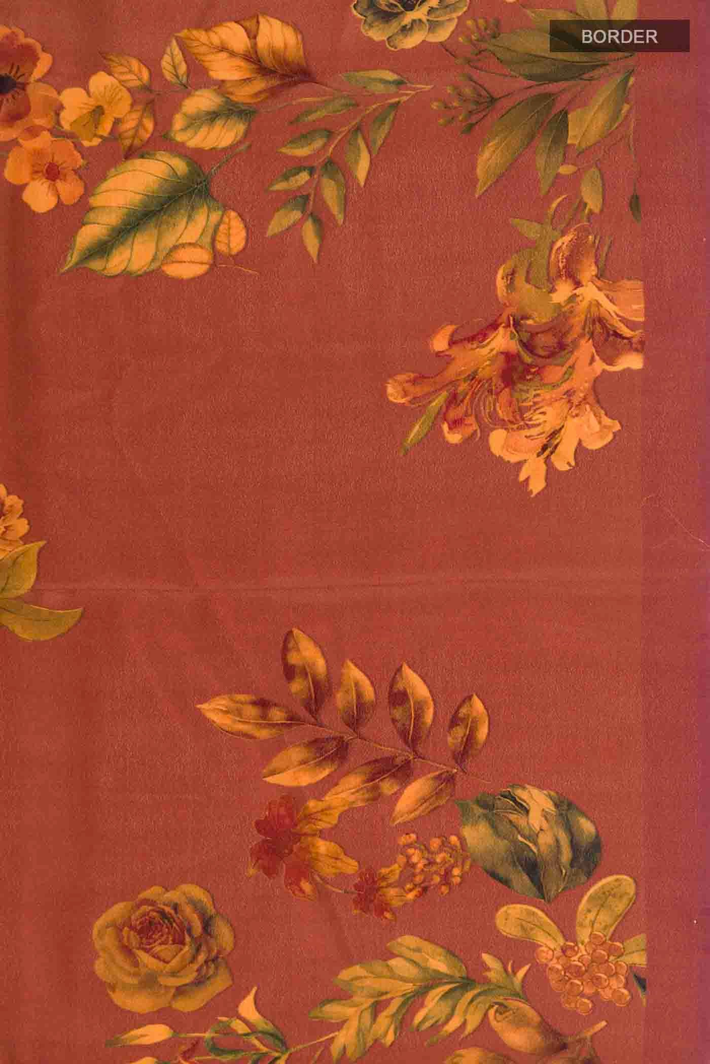 Brown Mysore Crepe Saree - Image 3