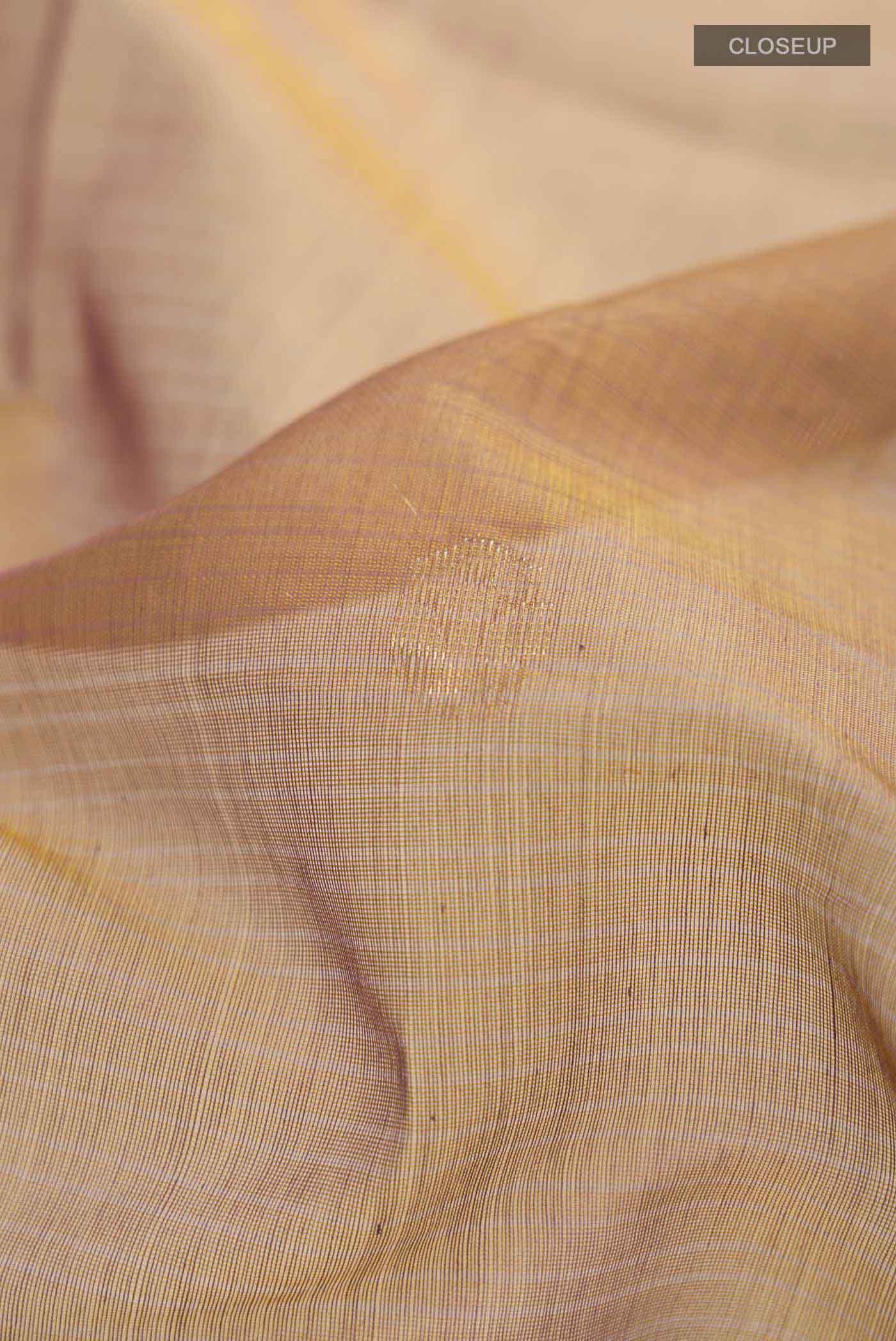 Brown Silk Cotton Saree - Image 2
