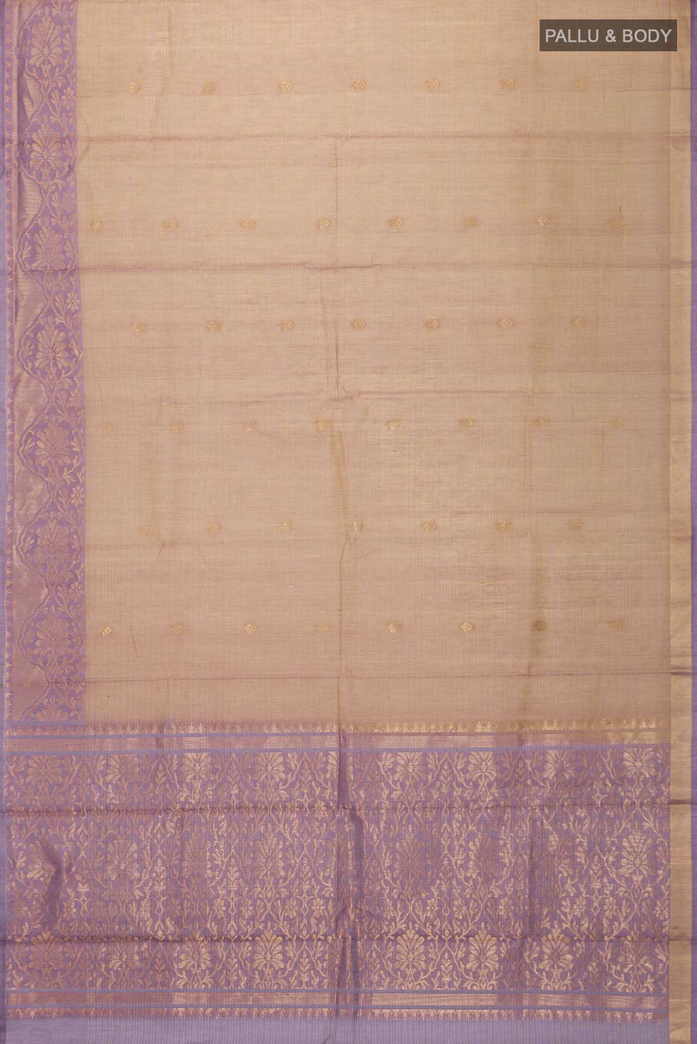 Brown Silk Cotton Saree - Image 5