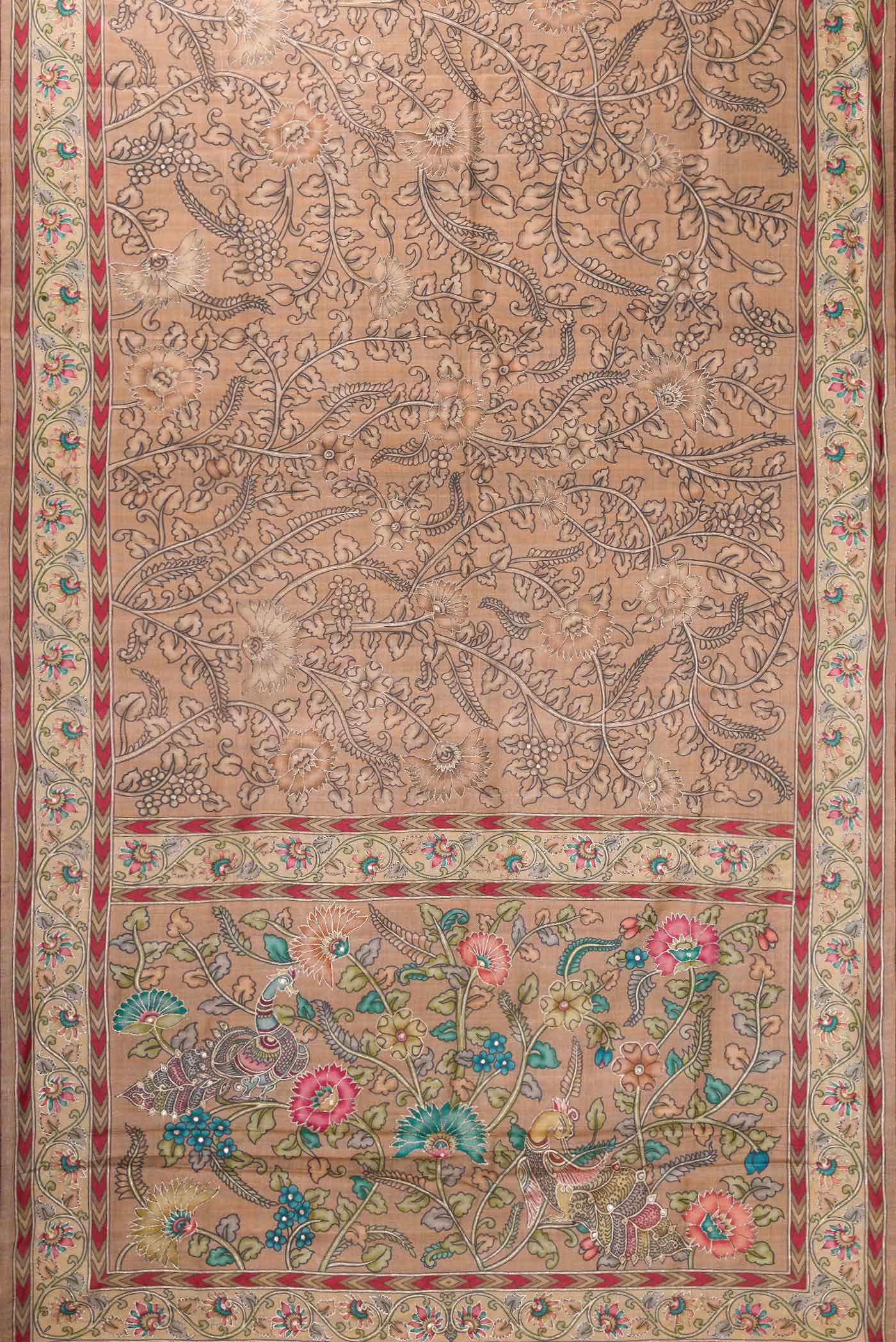 Brown Tussar Silk Saree - Image 4