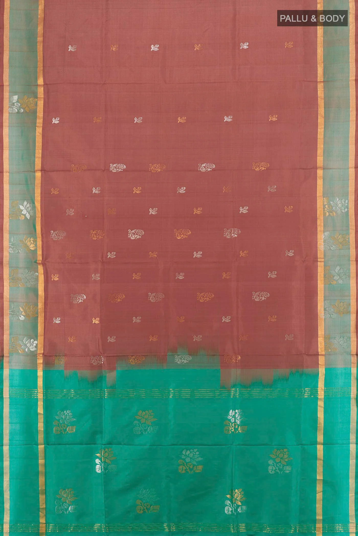 Rust Uppada Silk Saree - Image 5