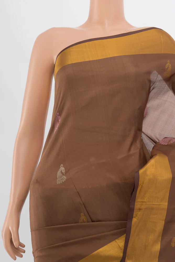 Brown Uppada Silk Saree - Image 2