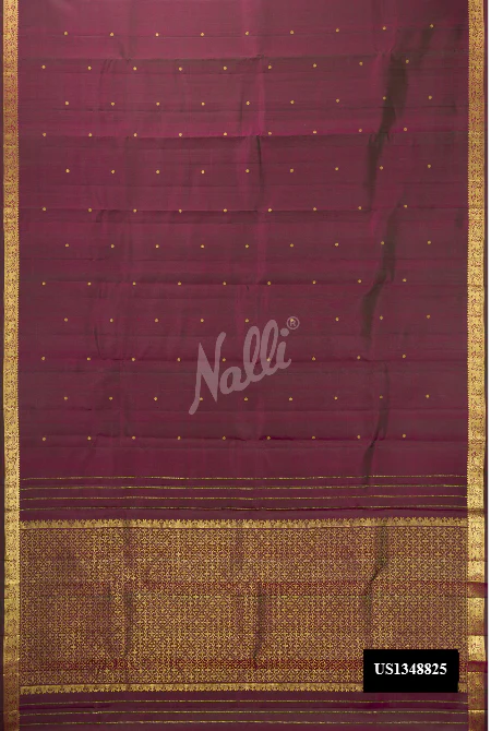 Burgundy Dual Tone Kanchipuram Silk Saree