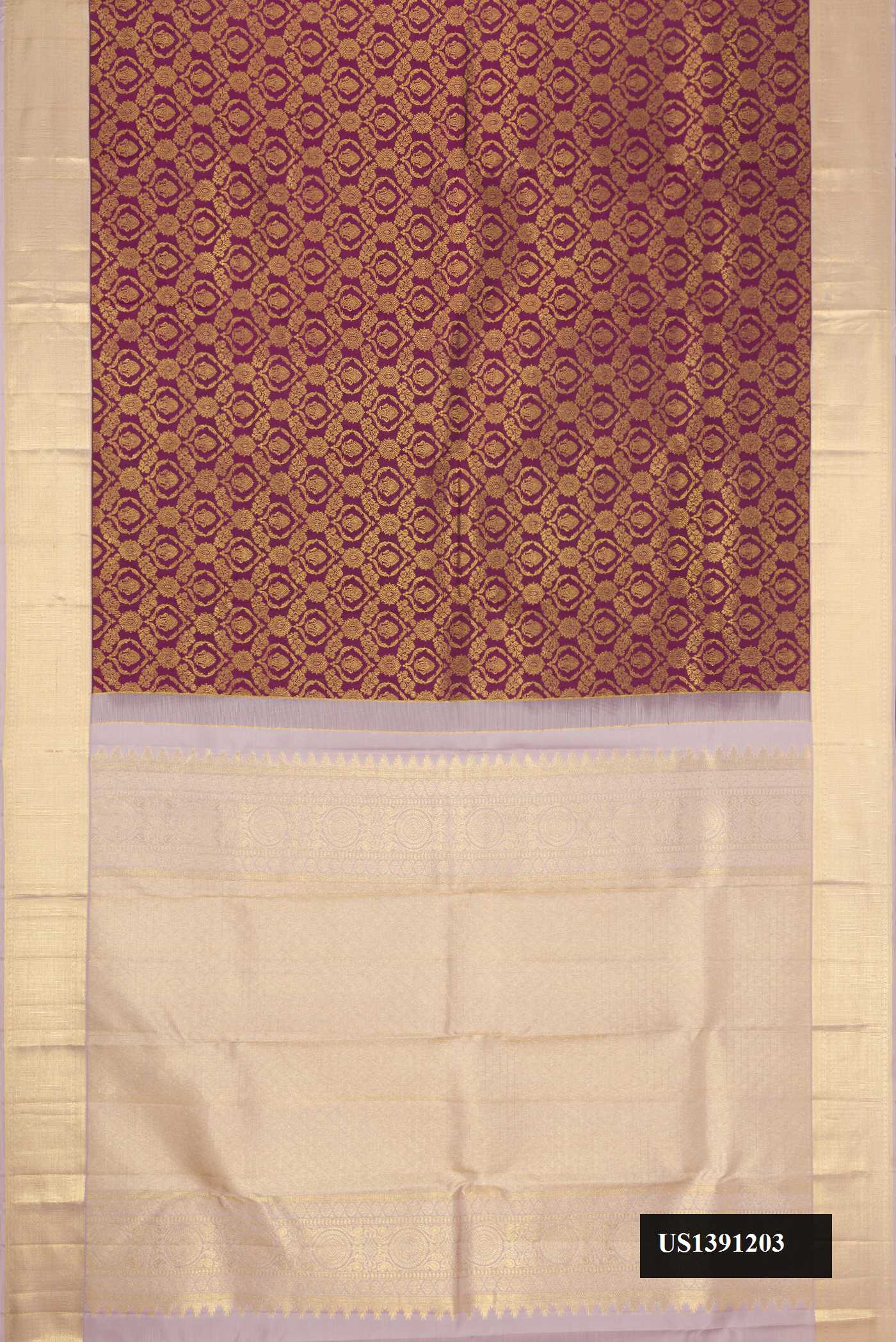 Burgundy Dual Tone Kanchipuram Silk Saree