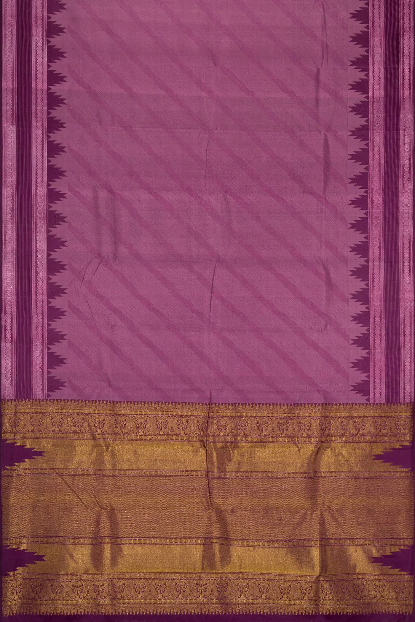 Purple Kanchipuram Silk Saree - Image 6