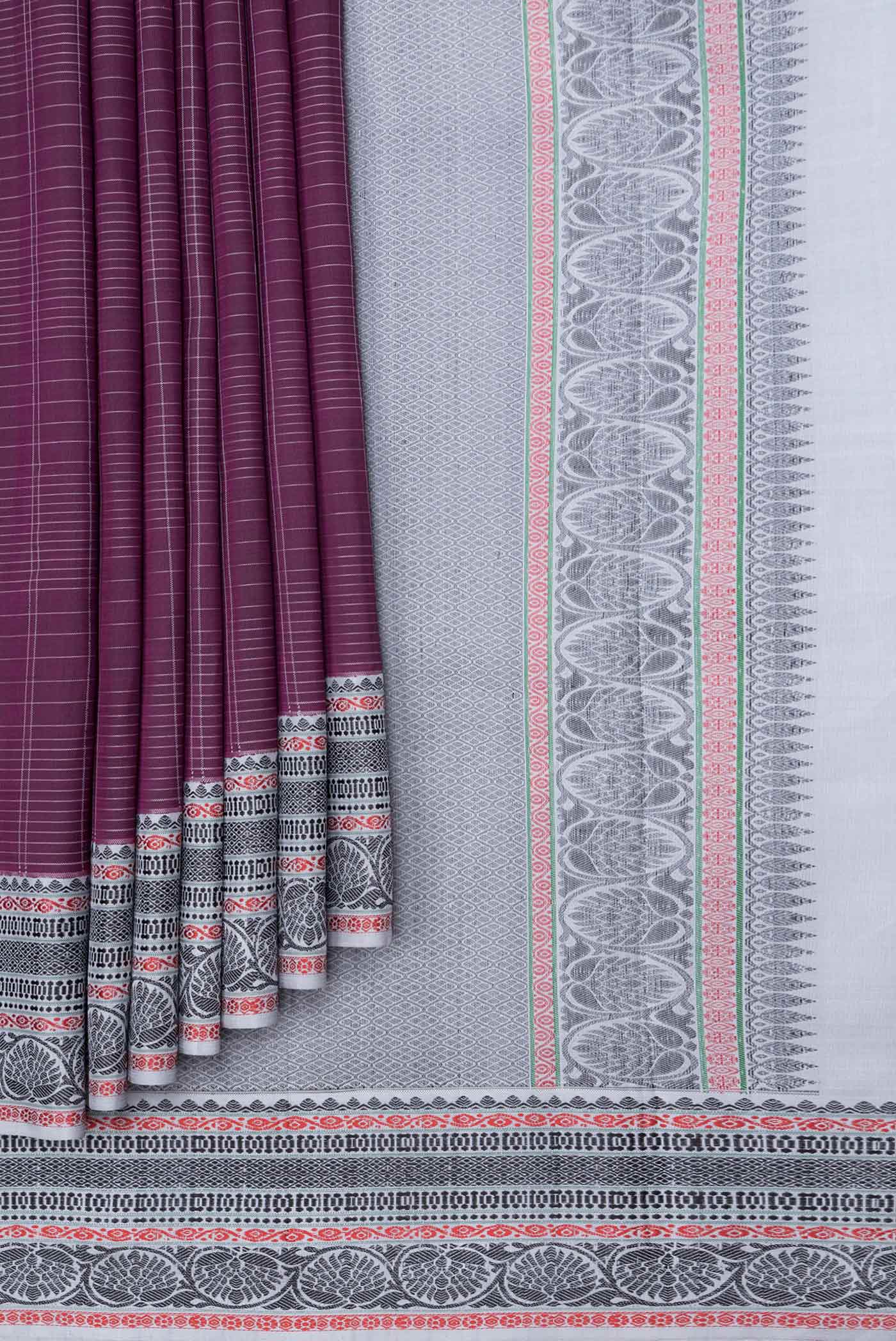 Purple Kanjivaram Saree - Image 4