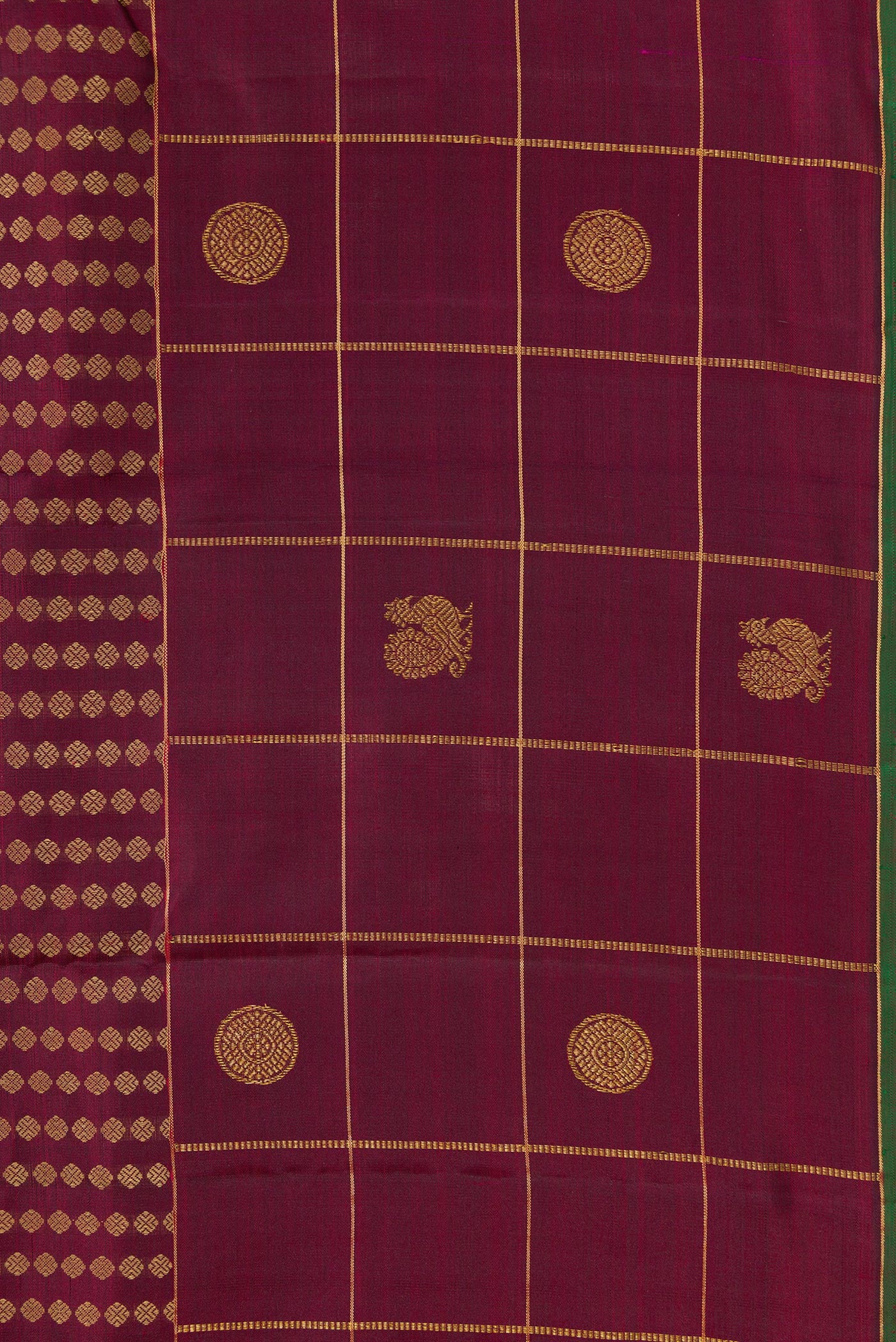 Maroon Kanjivaram Silk Saree - Image 3