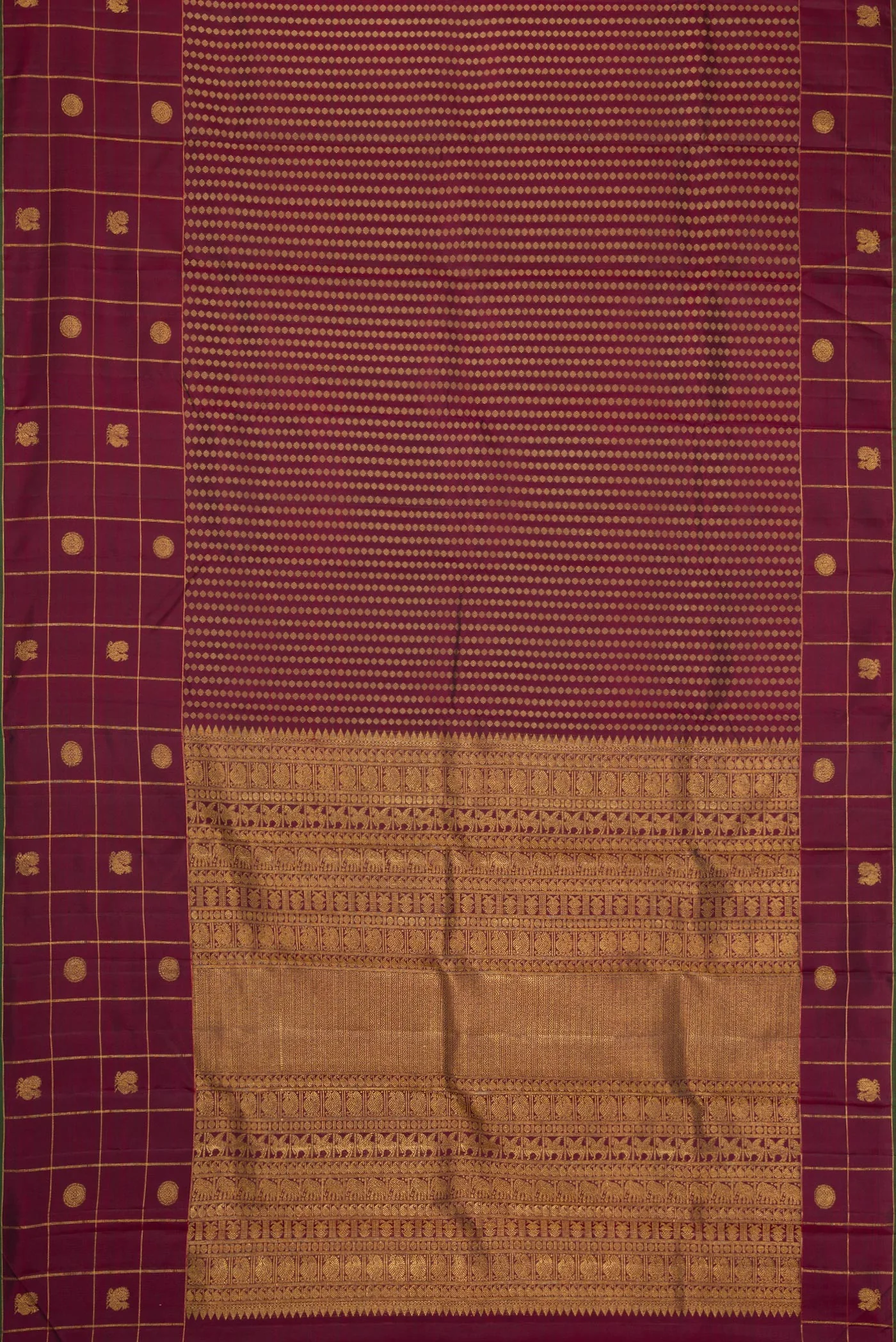 Maroon Kanjivaram Silk Saree - Image 6