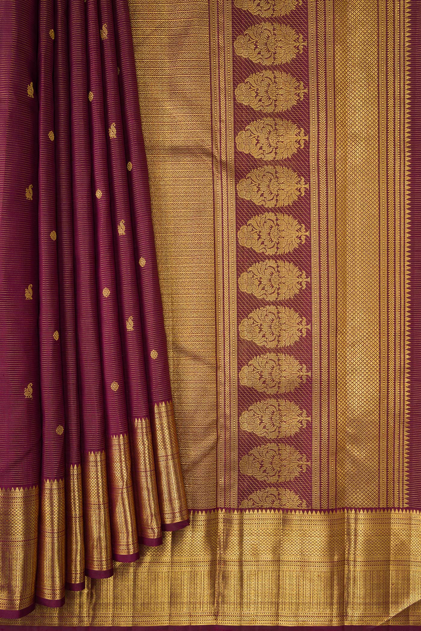 Coffee Brown Kanjivaram Silk Saree - Image 4