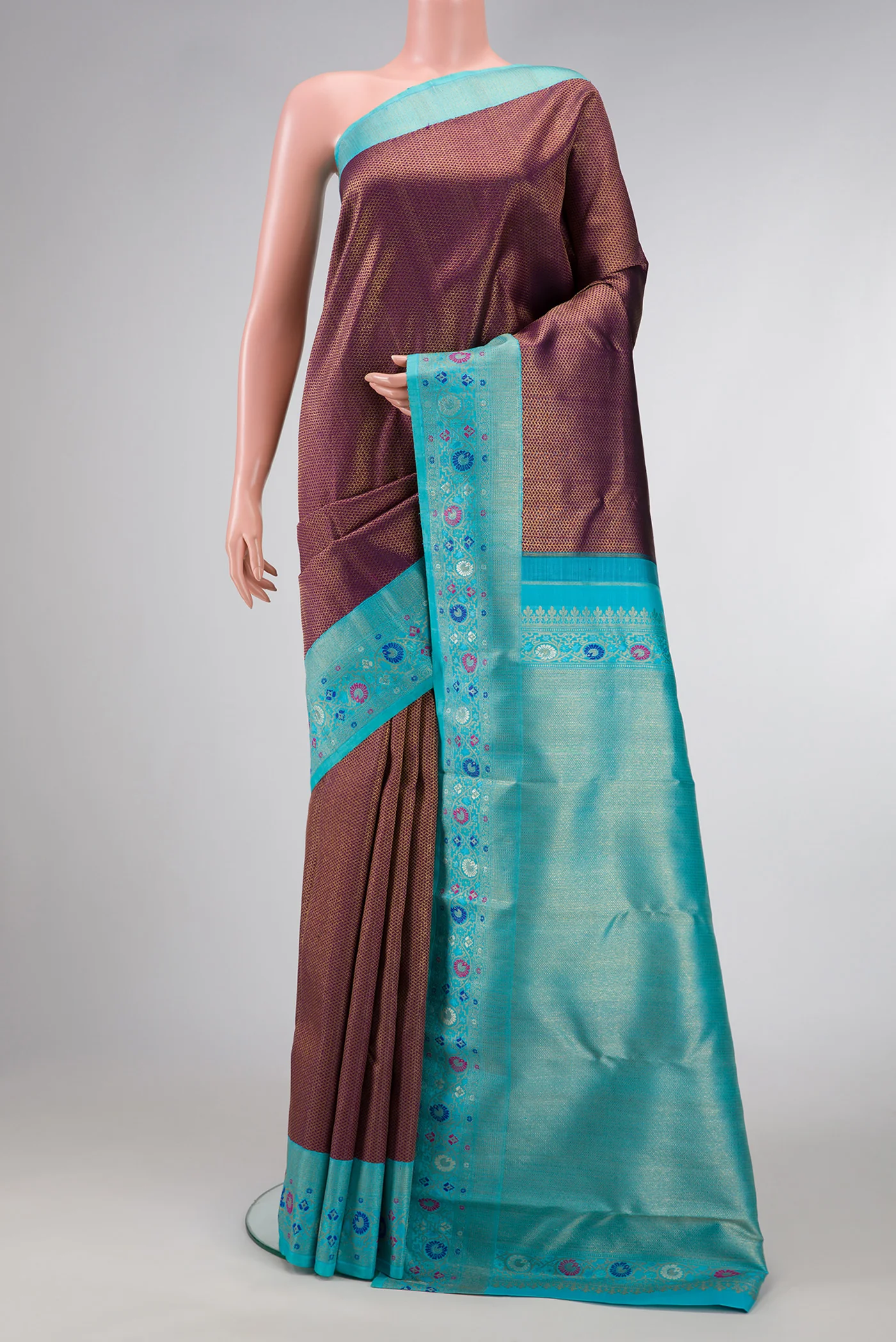 Purple Kanjivaram Silk Saree