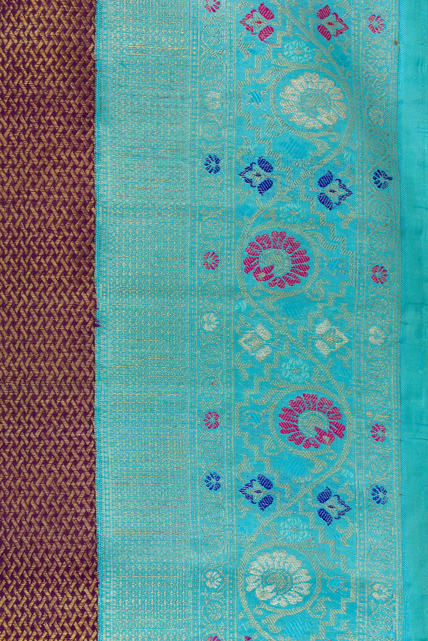 Purple Kanjivaram Silk Saree - Image 3