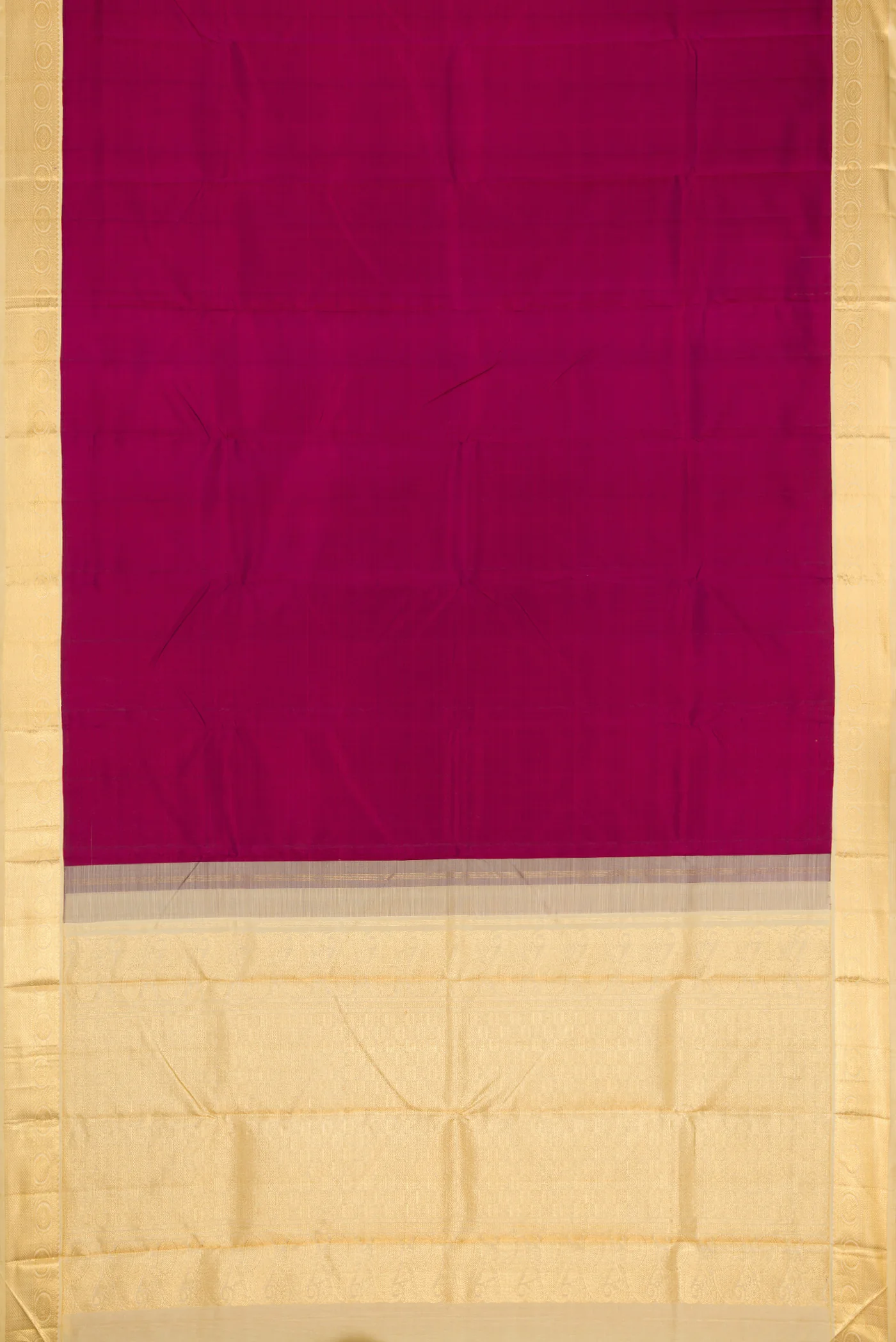 Burgundy Kanjivaram Silk Saree - Image 6