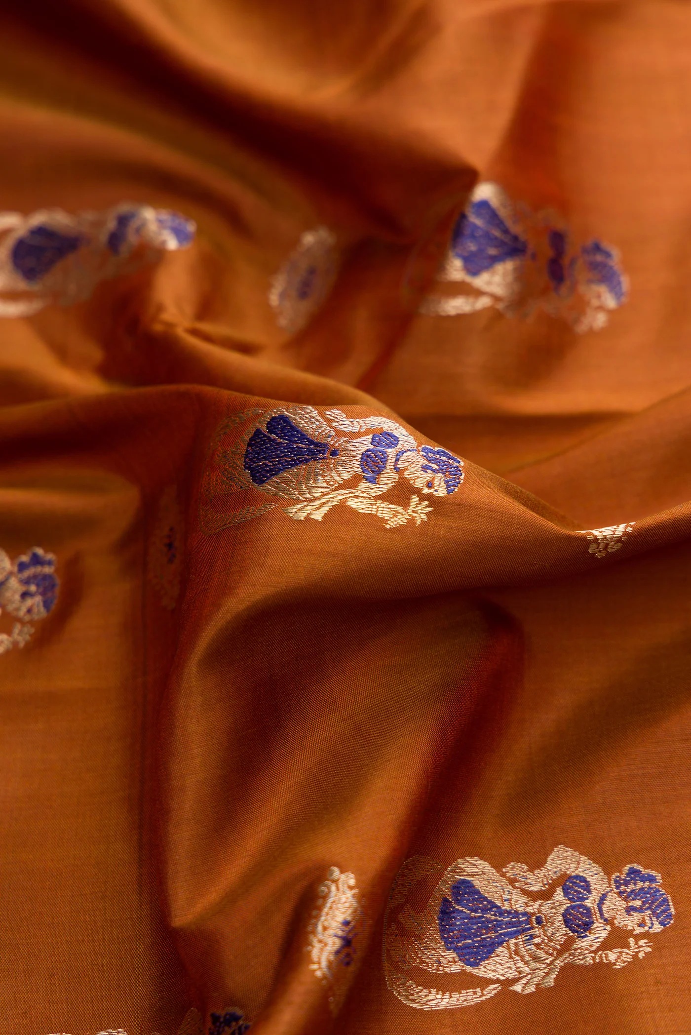 Caramel Baluchari Silk Saree - Image 2