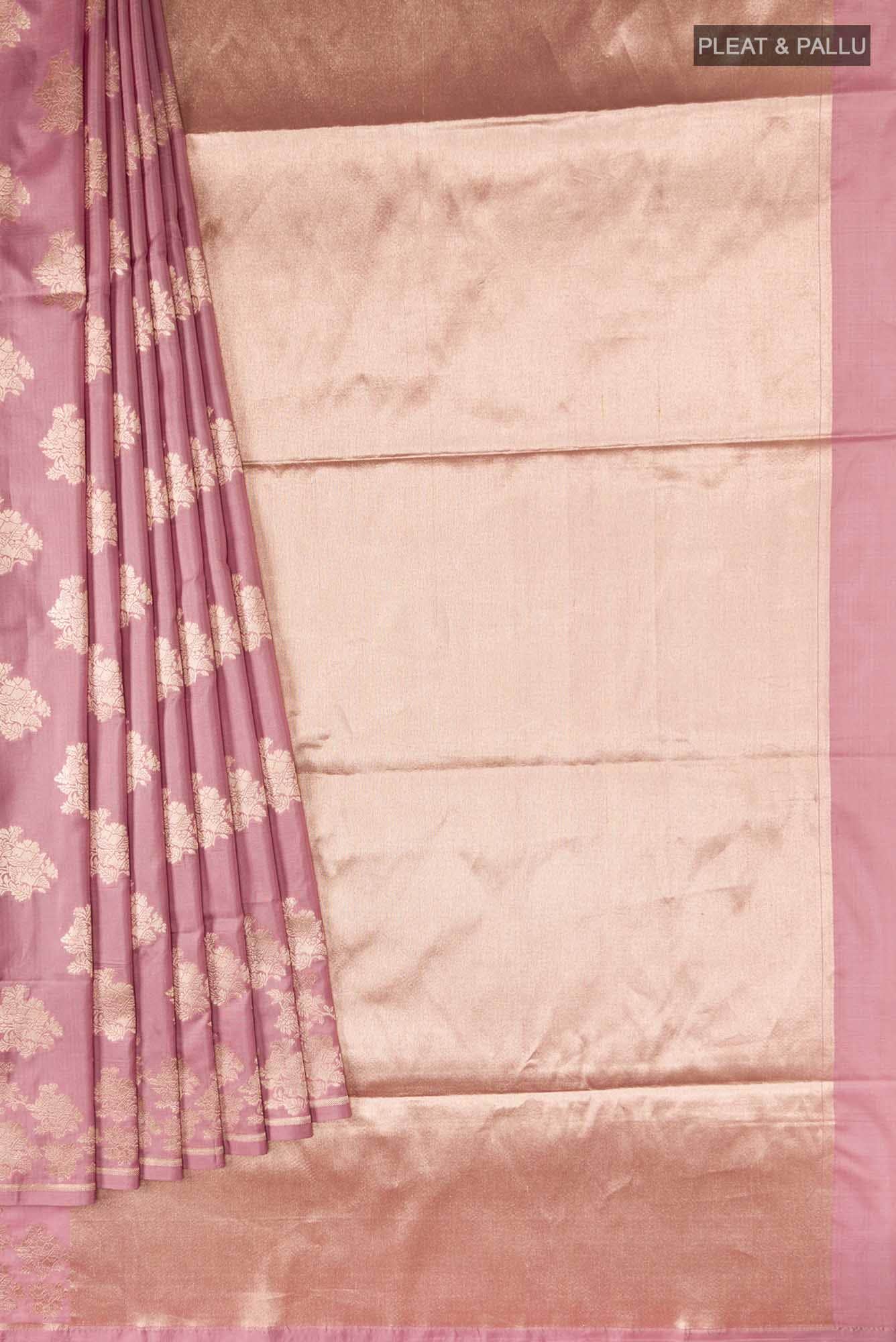 Chameli Chic-Peach Banarasi Silk Saree - Image 2