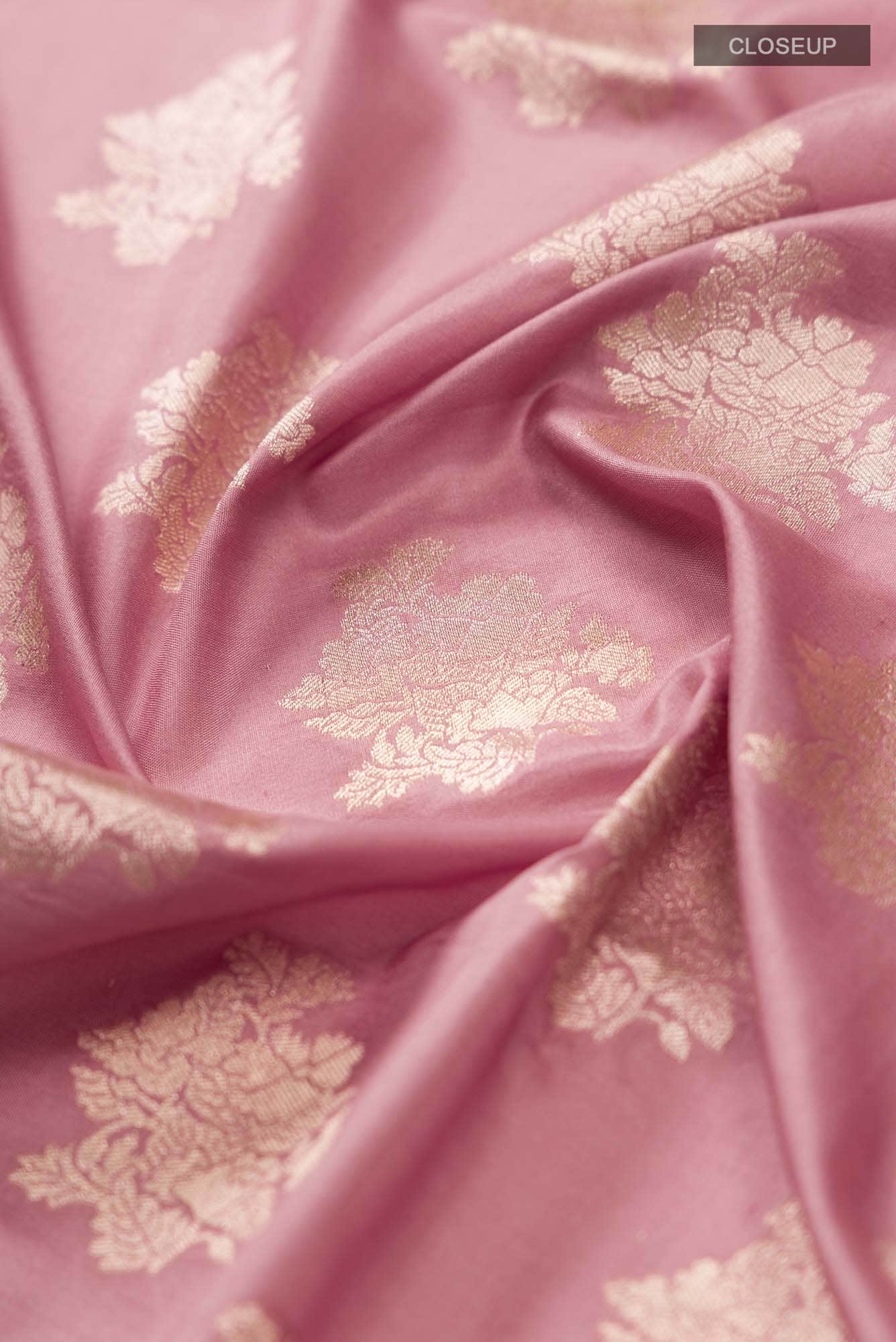 Chameli Chic-Peach Banarasi Silk Saree - Image 3