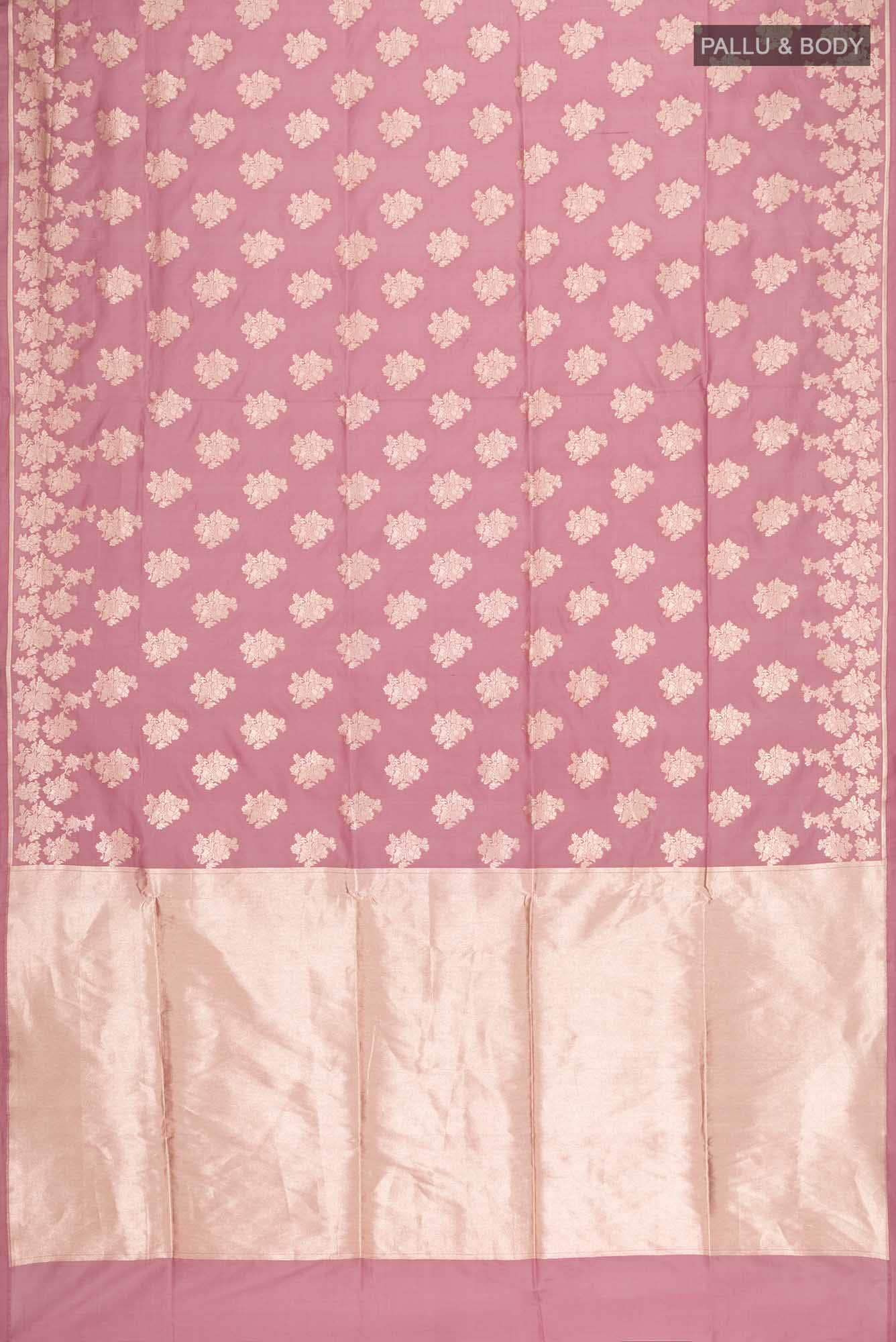 Chameli Chic-Peach Banarasi Silk Saree - Image 4