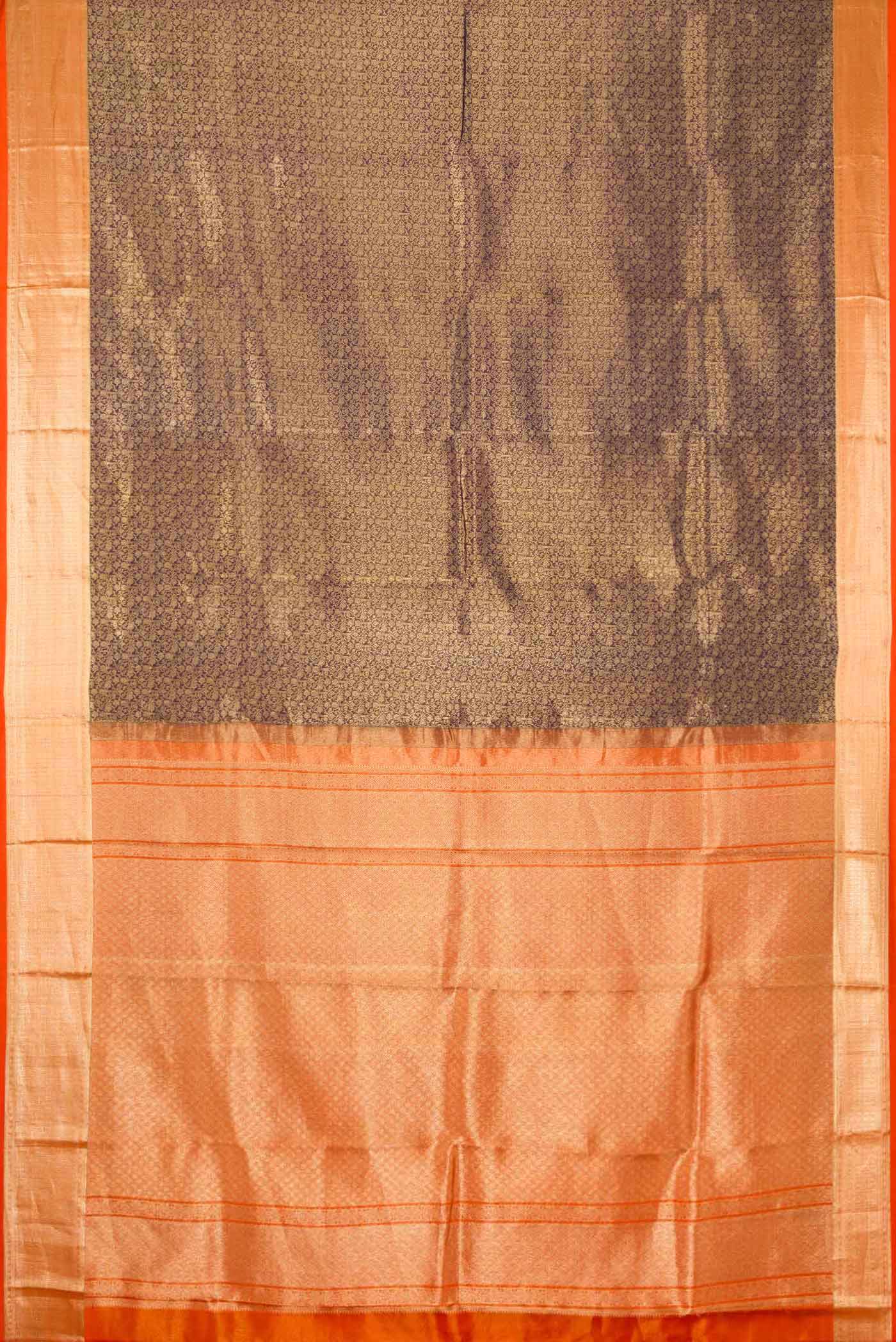 Coffee Brown Dual Tone Kanchipuram Silk Saree - Image 6