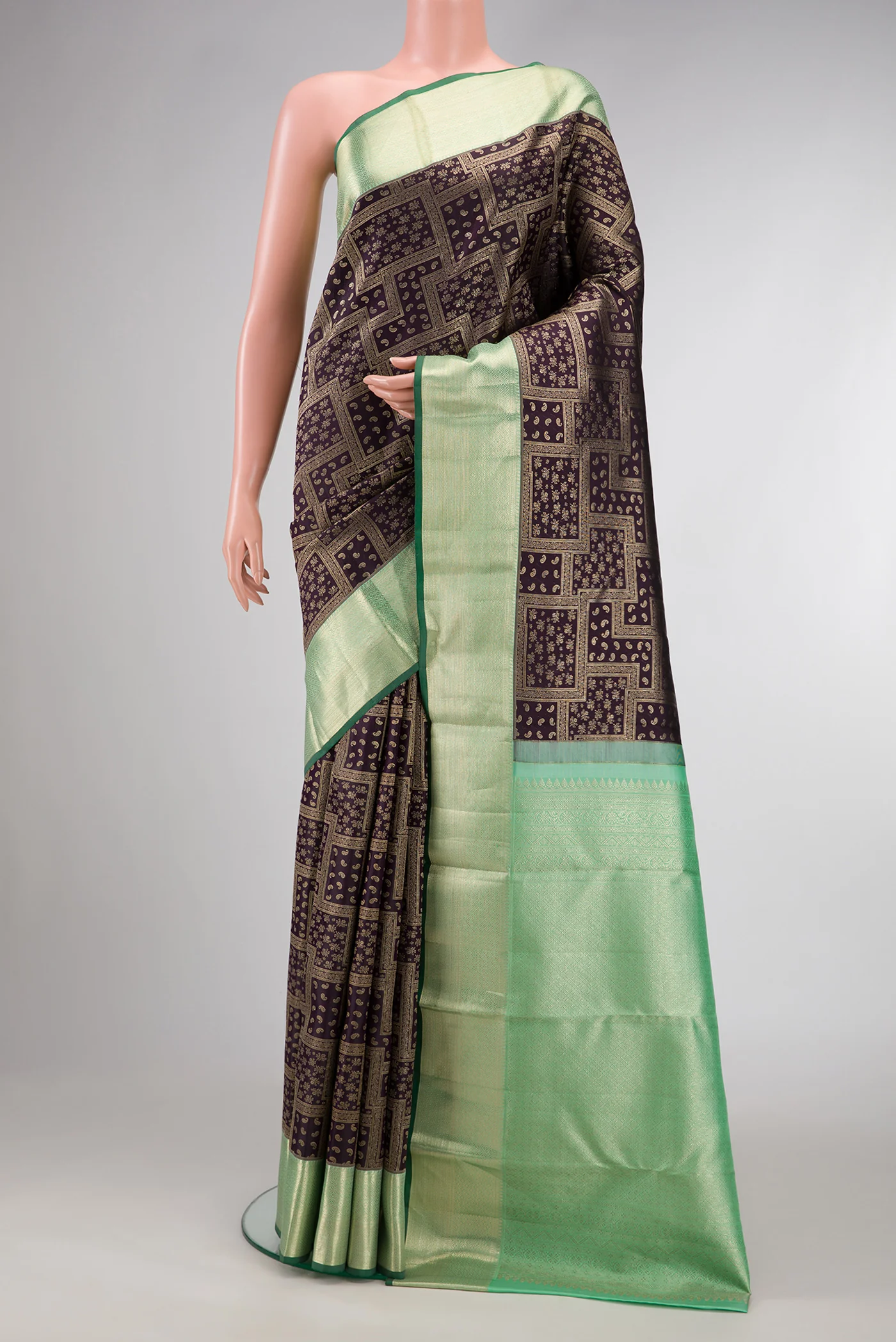 Purple Kanchipuram Silk Saree
