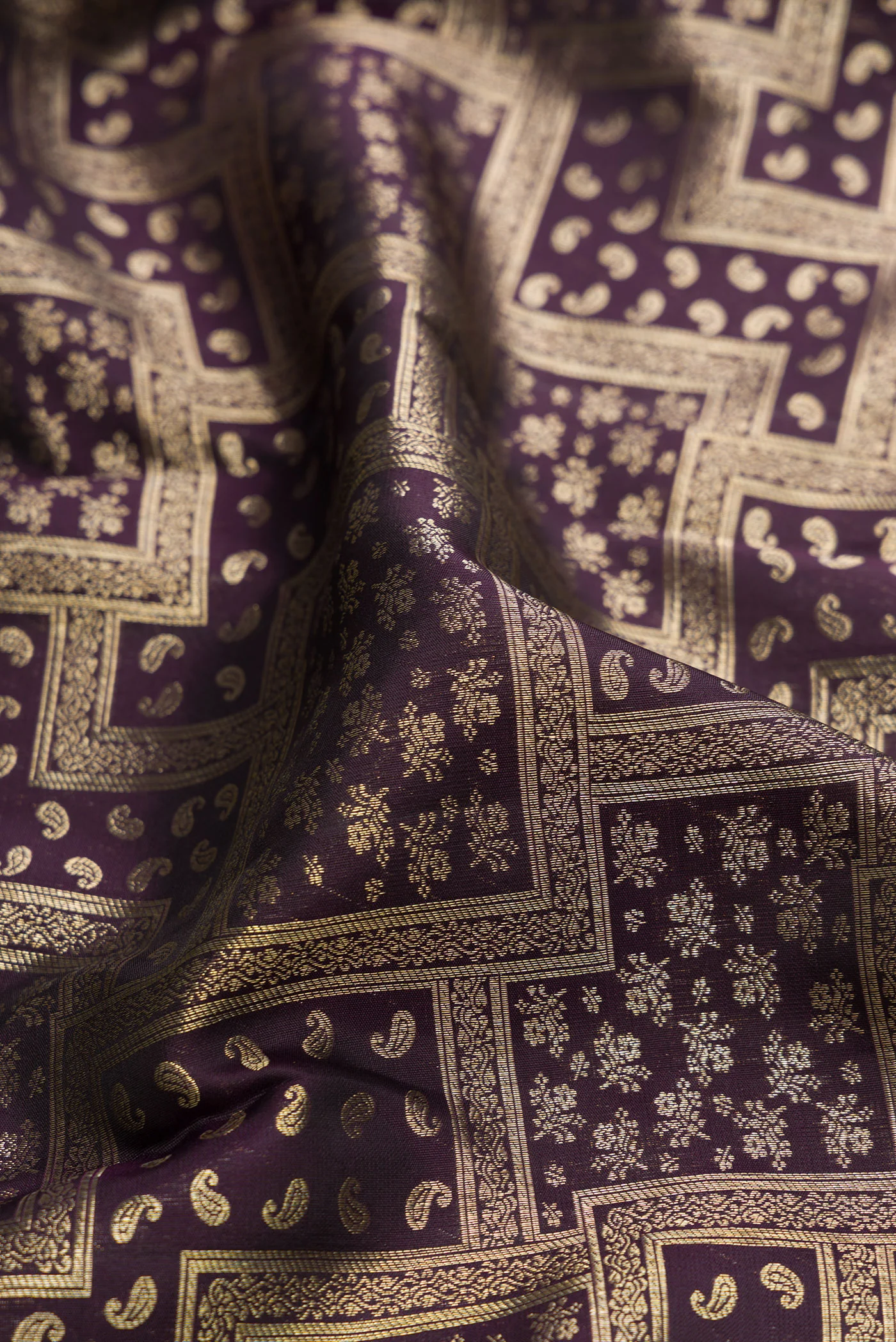 Purple Kanchipuram Silk Saree - Image 2