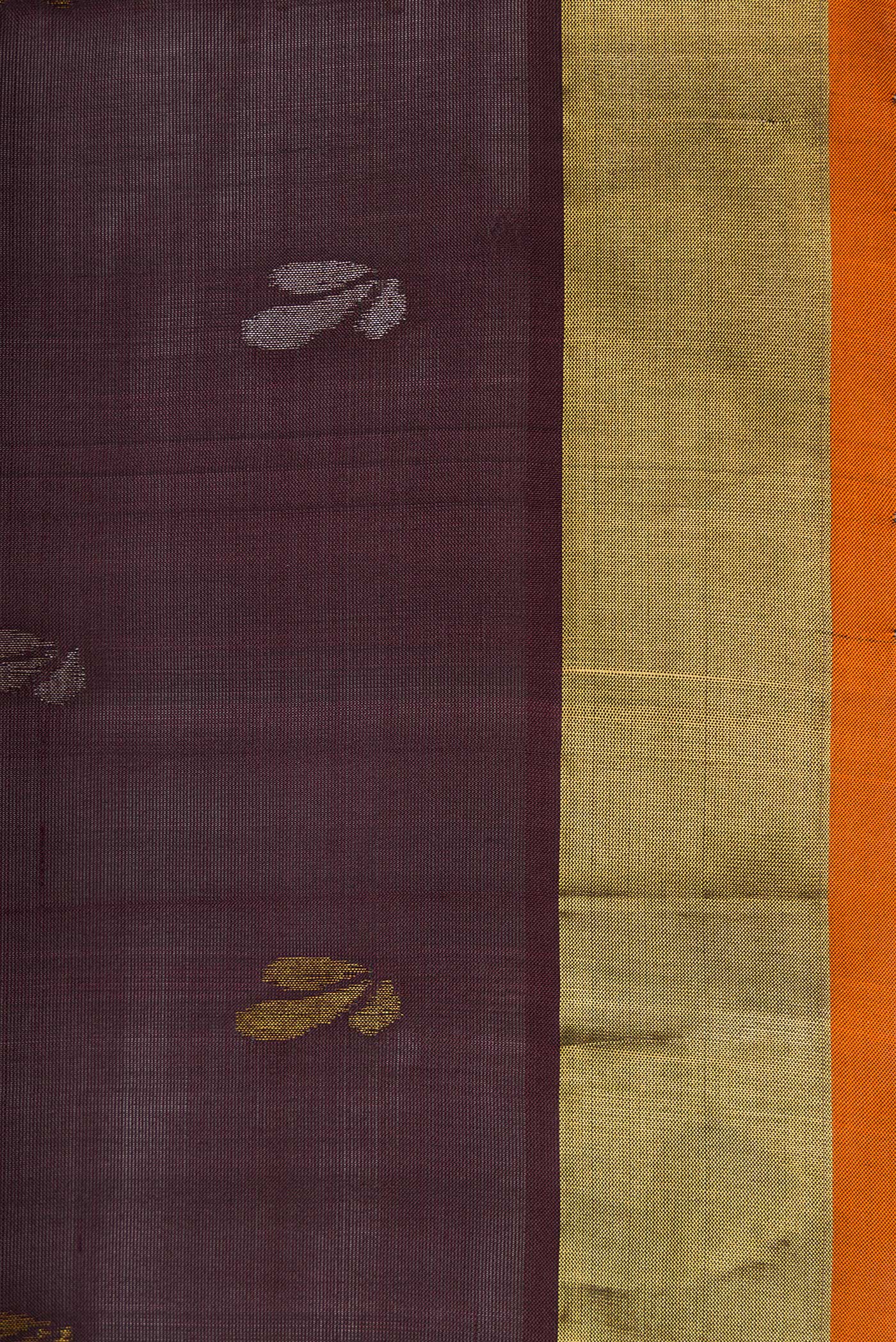 Coffee Brown Uppada Silk Saree - Image 3