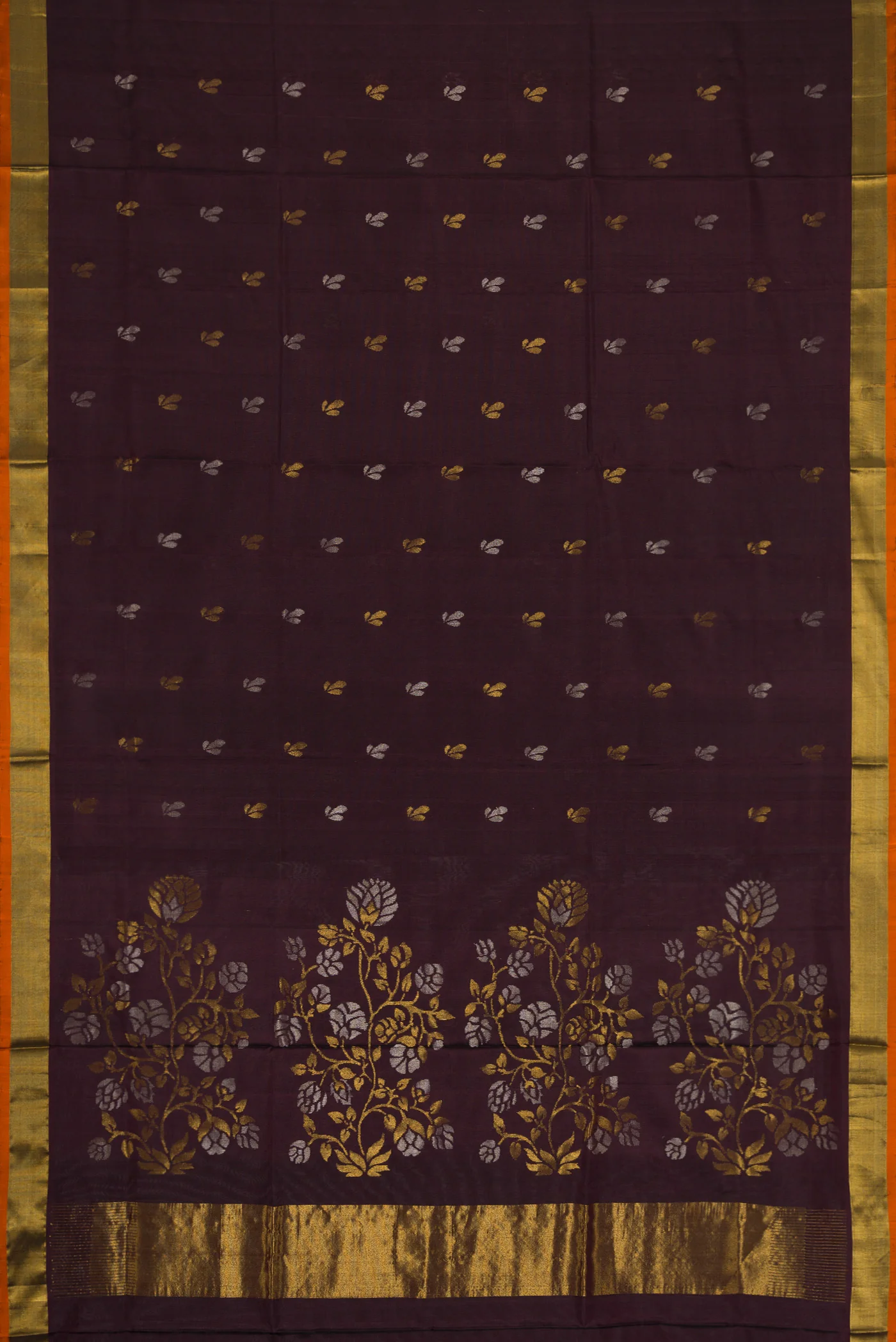 Coffee Brown Uppada Silk Saree - Image 6