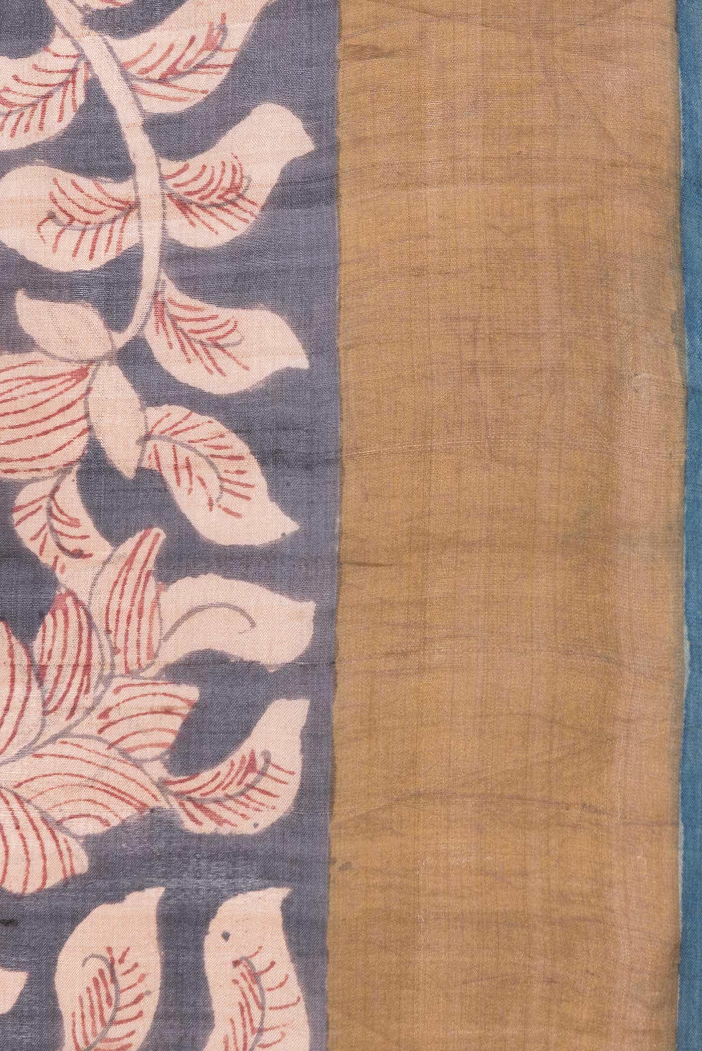 Coffee Brown Dual Tone Tussar Silk Saree - Image 5