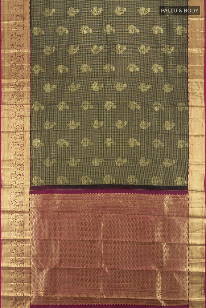 Coffee Brown Kanchipuram Silk Saree - Image 5