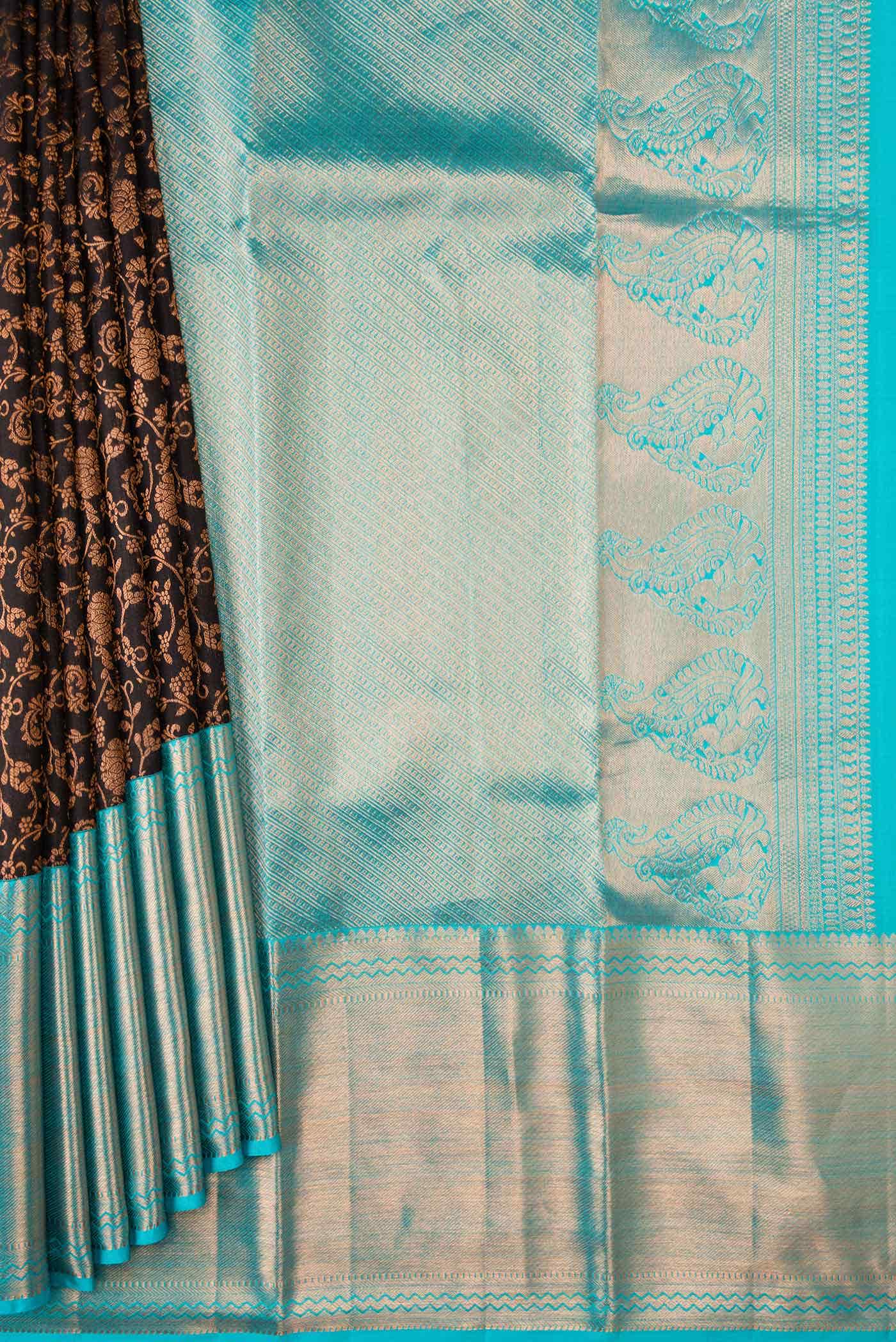 Coffee Brown Kanjivaram Silk Saree - Image 2