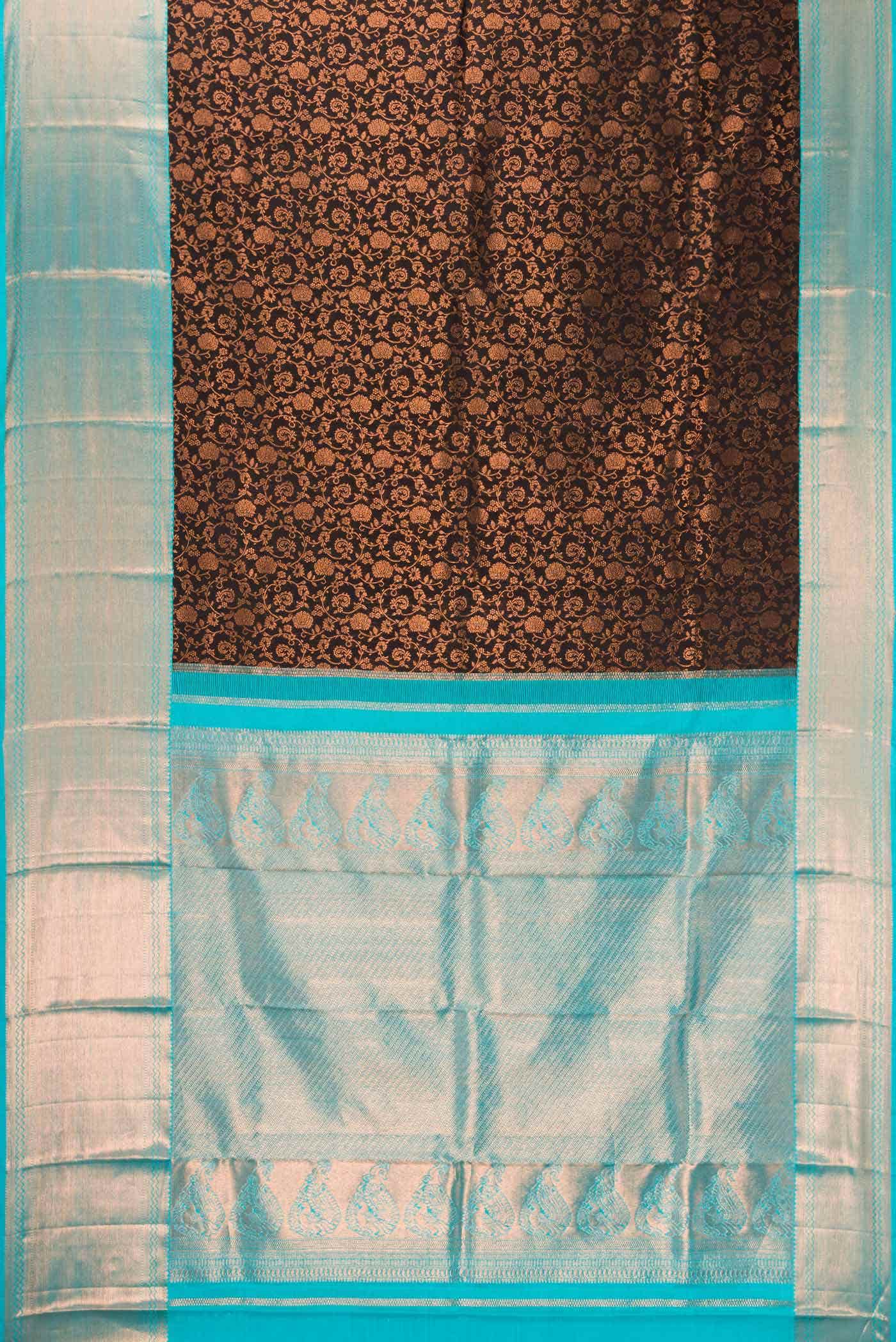 Coffee Brown Kanjivaram Silk Saree - Image 4