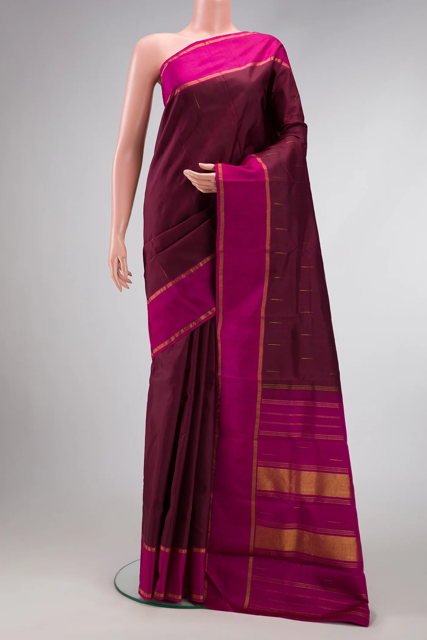 Coffee Brown Kanjivaram Silk Saree
