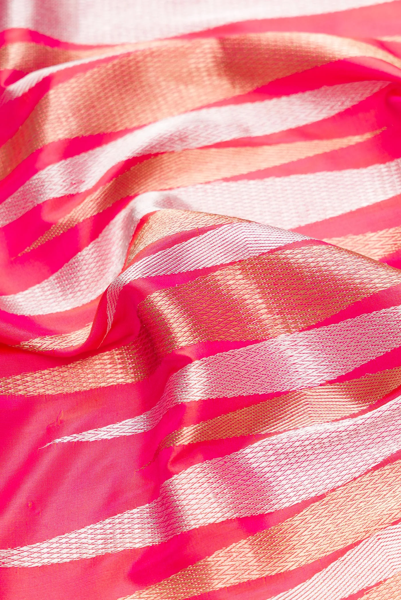 Pink Banarasi Silk Saree - Image 2