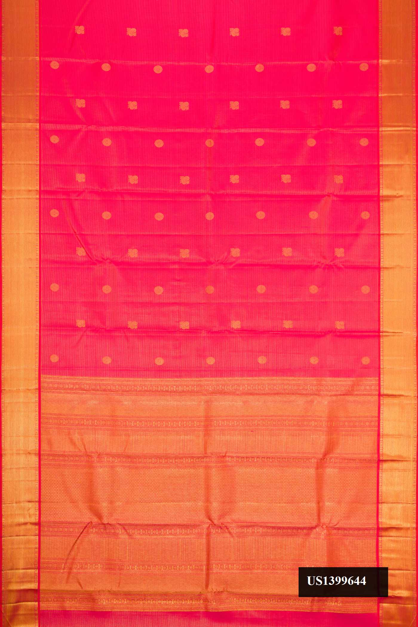 Coral Dual Tone Kanchipuram Silk Saree