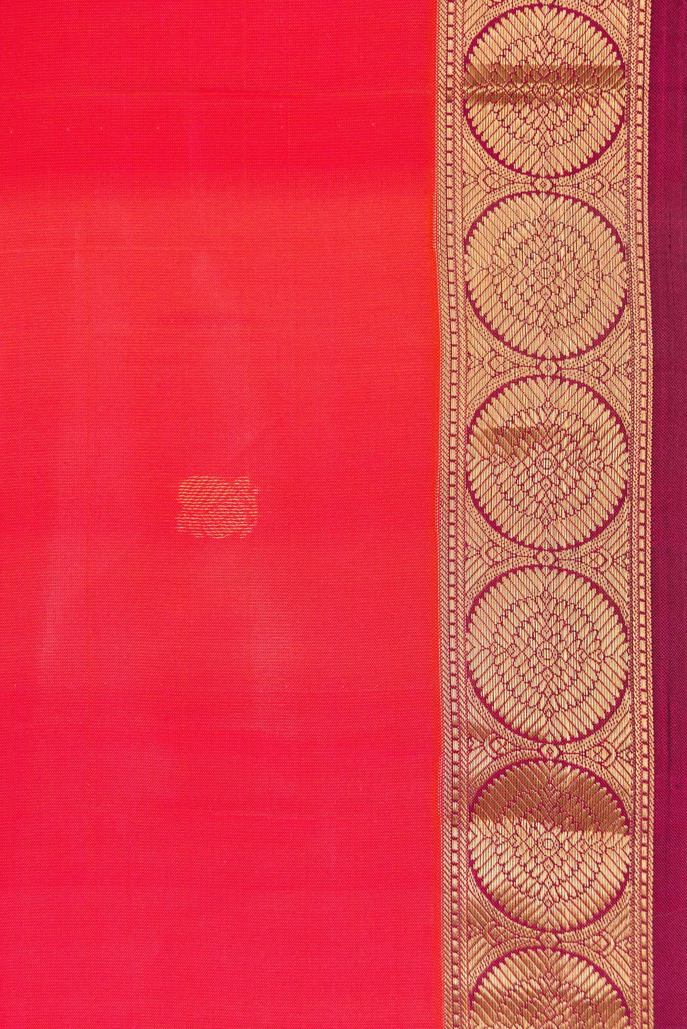 Pink with Orange Color Kanjivaram Silk Saree - Image 3
