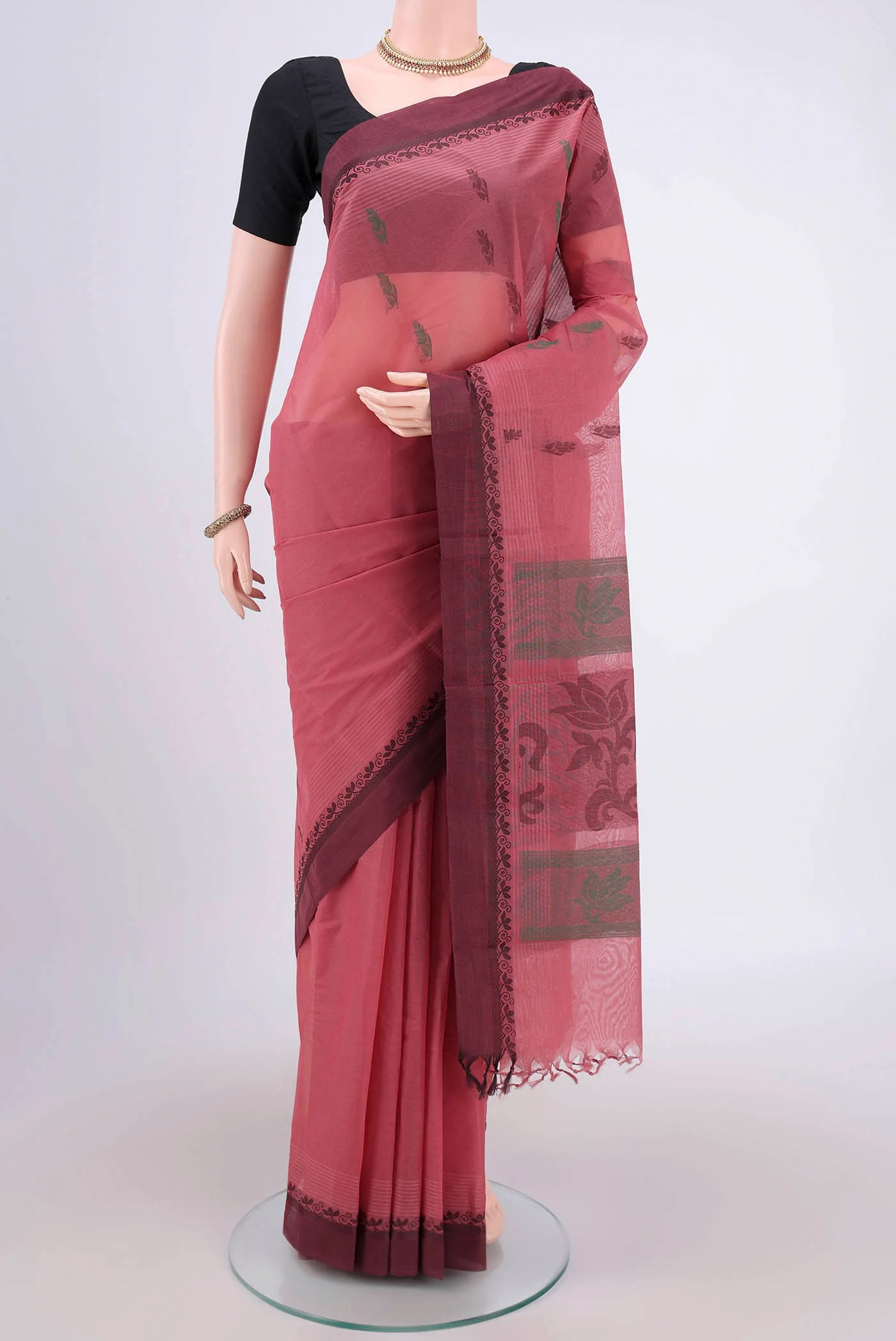 Pink Kanchi Cotton Saree