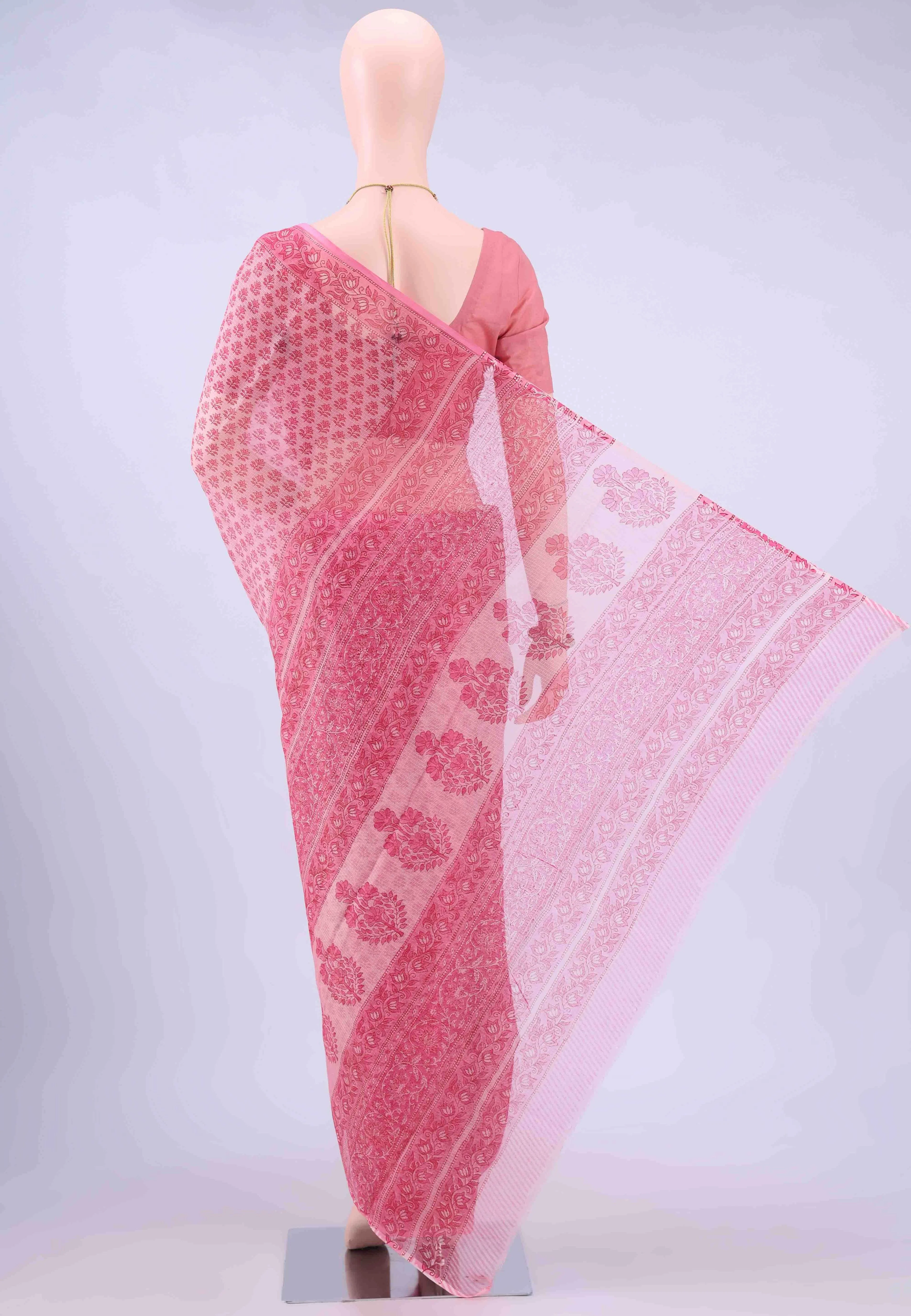 Coral Kota Silk Saree - Image 2